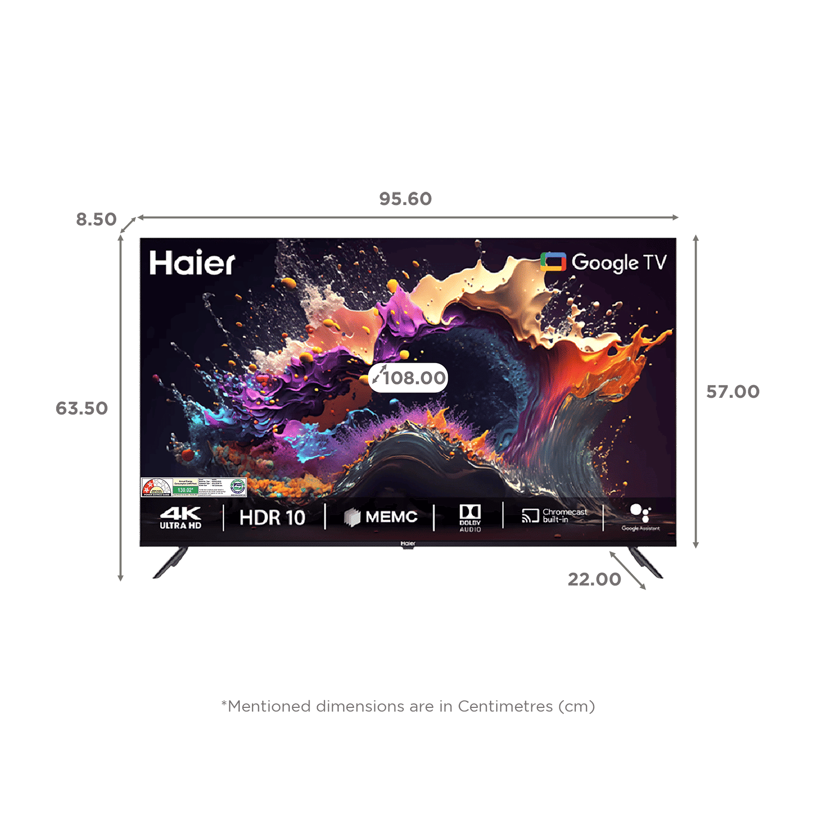 Haier 43A9UG 109 cm (43 inch) 2 Star 4K Ultra HD LED Backlit Smart Google TV with Google Assistant Support (2025 model)_6