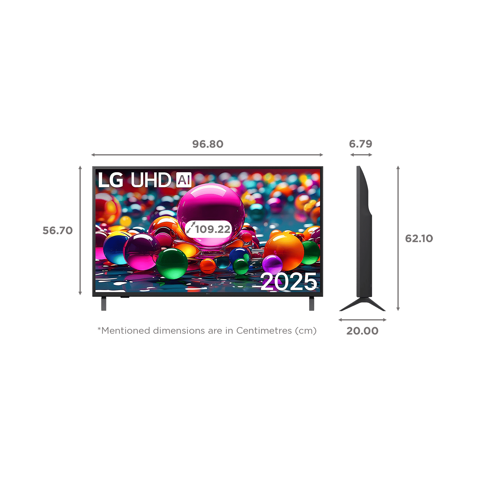 LG UA75 109 cm (43 inch) 4K Ultra HD Smart WebOS TV with Google Cast (2025 model)_2