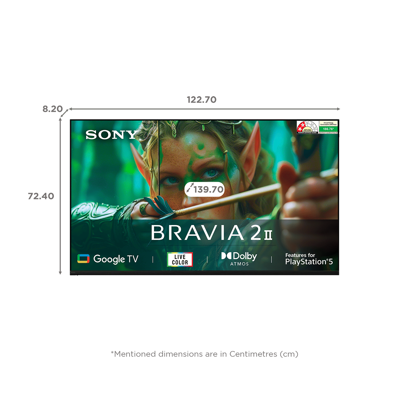 SONY BRAVIA 2 II 140 cm (55 inch) 4K Ultra HD LED Smart Google TV with Built- in Chromecast (2025 model) SONY BRAVIA 2 II 140 cm (55 inch) 4K Ultra HD LED Smart Google TV with Built- in Chromecast (2025 model)_2