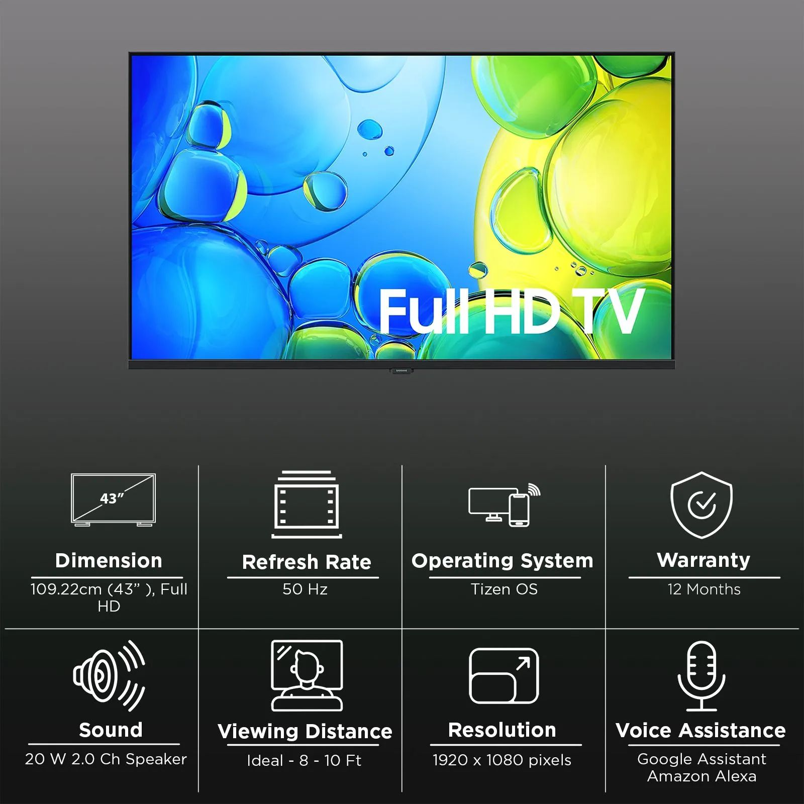 SAMSUNG F5500 109 cm (43 inch) Full HD LED Smart Tizen TV with Hyper Real Picture Engine (2025 Model) SAMSUNG F5500 109 cm (43 inch) Full HD LED Smart Tizen TV with Hyper Real Picture Engine (2025 Model)_3