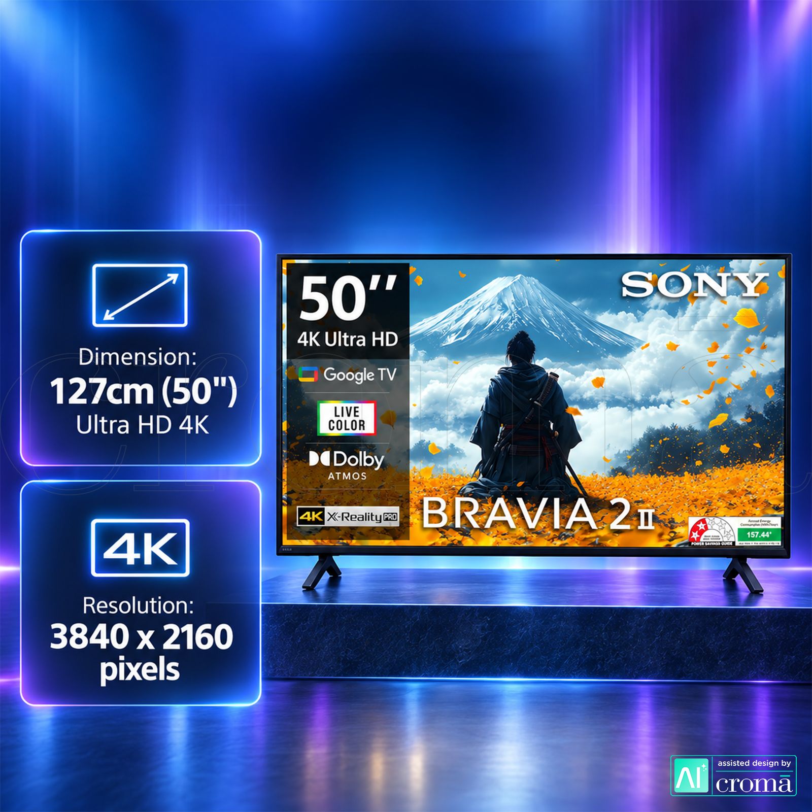 SONY BRAVIA 2 II 127 cm (50 inch) 2 Star LCD 4K Ultra HD Smart Android TV with Google Voice Assistant (2025 model) SONY BRAVIA 2 II 127 cm (50 inch) 2 Star LCD 4K Ultra HD Smart Android TV with Google Voice Assistant (2025 model)_5