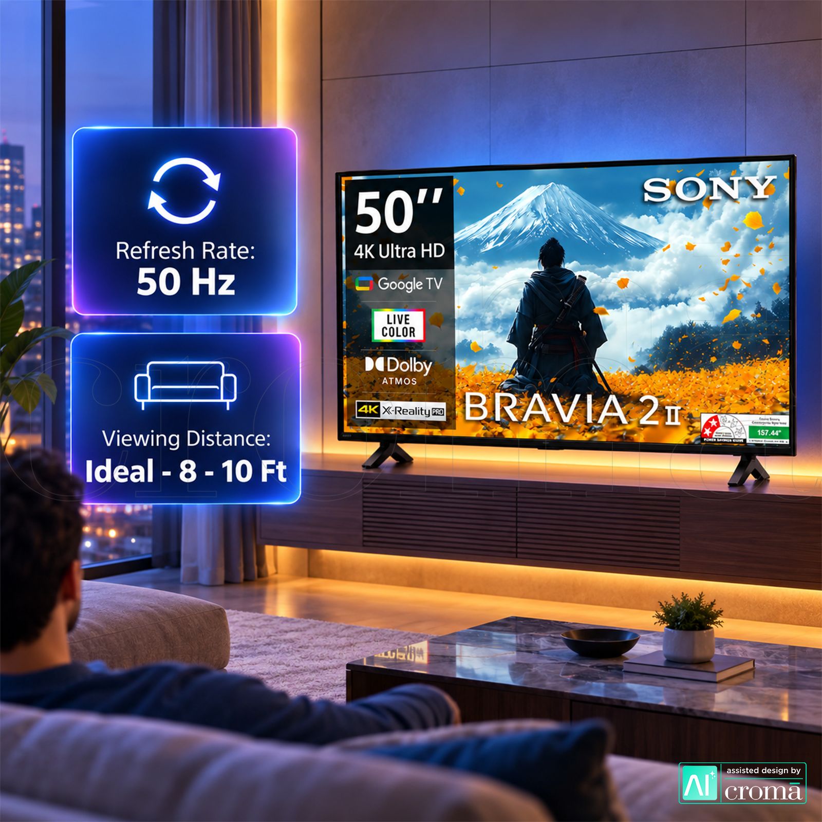 SONY BRAVIA 2 II 127 cm (50 inch) 2 Star LCD 4K Ultra HD Smart Android TV with Google Voice Assistant (2025 model) SONY BRAVIA 2 II 127 cm (50 inch) 2 Star LCD 4K Ultra HD Smart Android TV with Google Voice Assistant (2025 model)_6