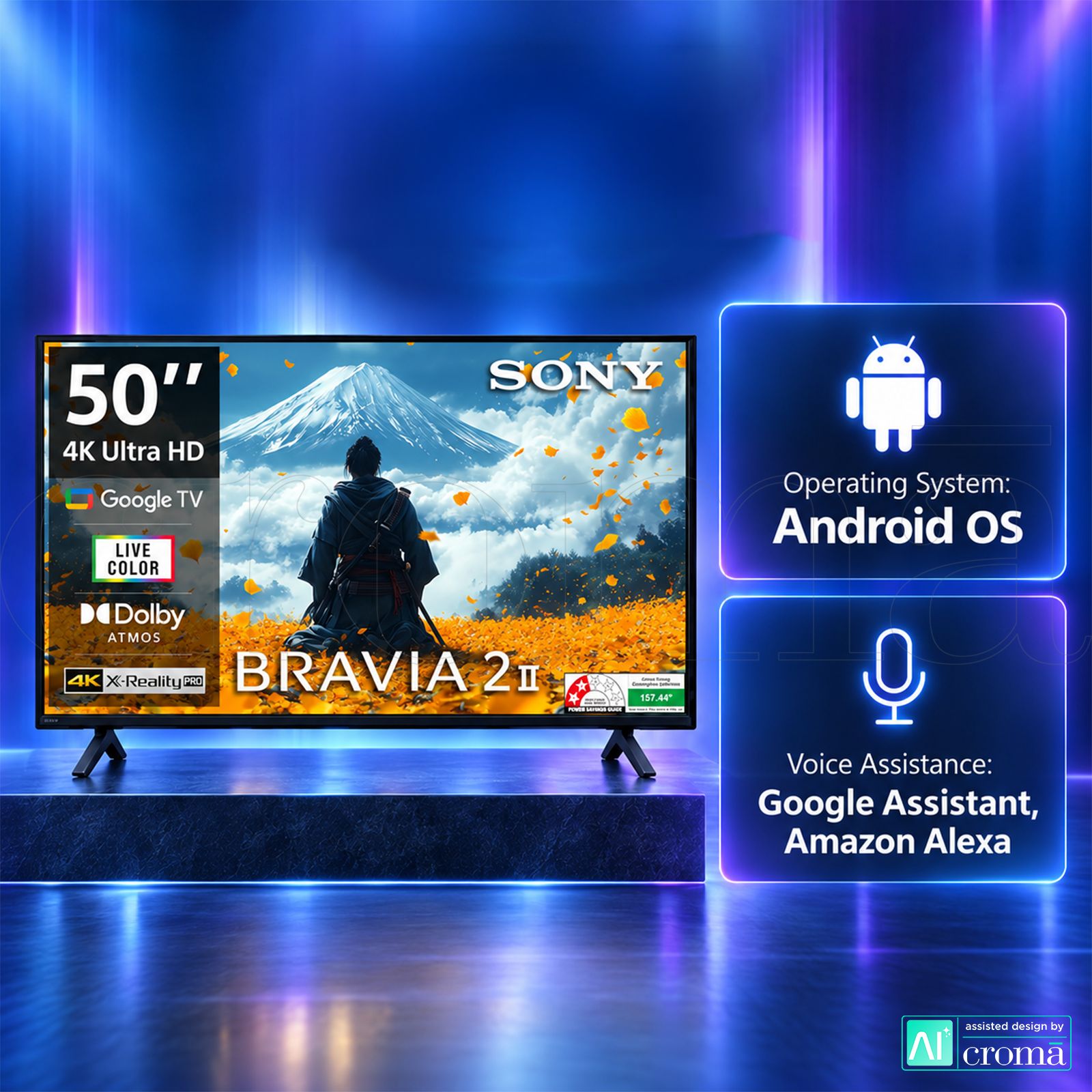 SONY BRAVIA 2 II 127 cm (50 inch) 2 Star LCD 4K Ultra HD Smart Android TV with Google Voice Assistant (2025 model) SONY BRAVIA 2 II 127 cm (50 inch) 2 Star LCD 4K Ultra HD Smart Android TV with Google Voice Assistant (2025 model)_8