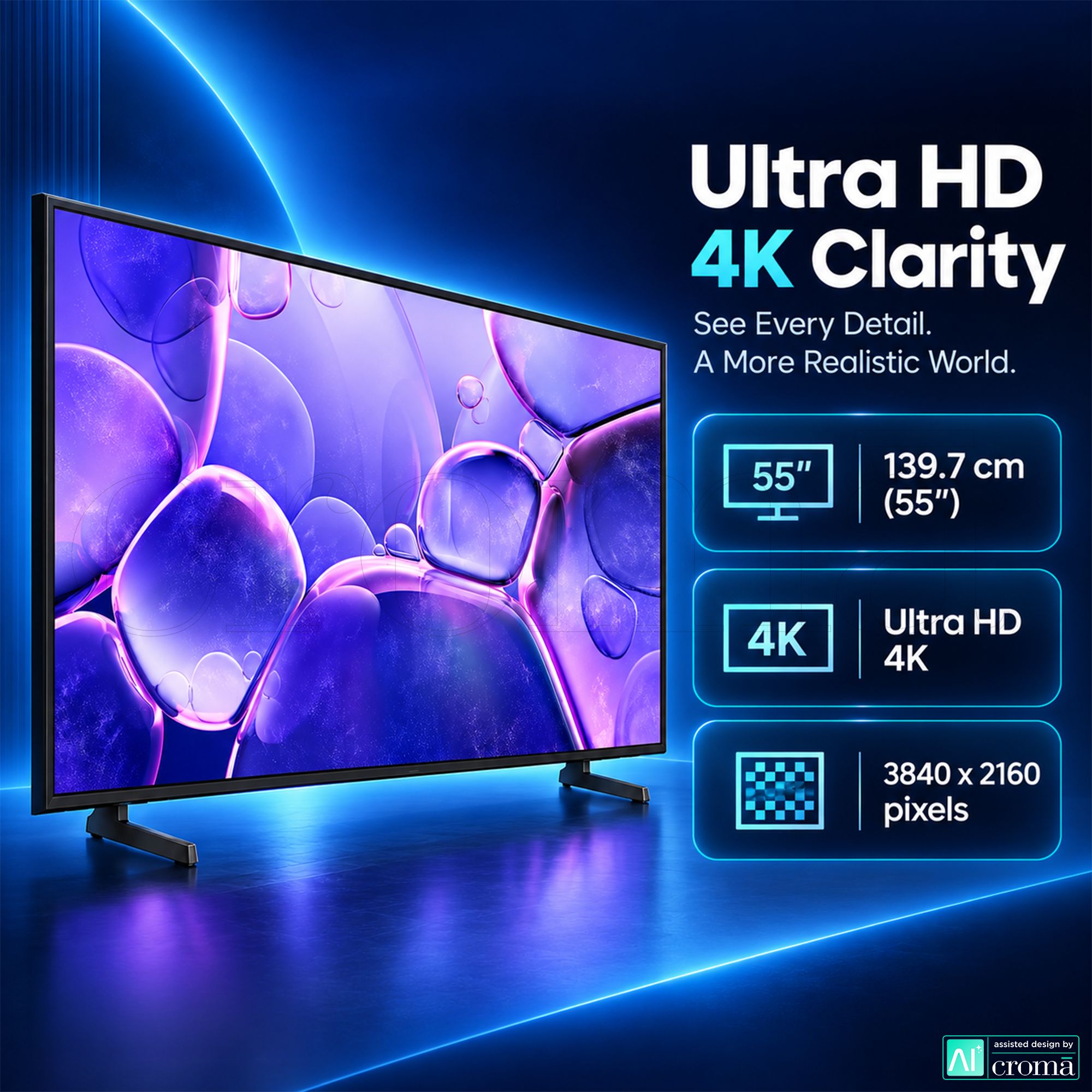 SAMSUNG UE81A 140 cm (55 inch) 4K Ultra HD LED Smart Tizen TV with Alexa & Google Voice Assistant (2025 Model) SAMSUNG UE81A 140 cm (55 inch) 4K Ultra HD LED Smart Tizen TV with Alexa & Google Voice Assistant (2025 Model)_4