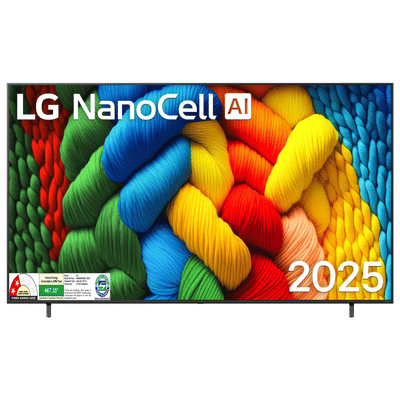 LG NanoCell AI NANO80 218 cm (86 inch) 4K
                      Ultra HD Smart WebOS TV with AI Magic Remote (2025
                      model)