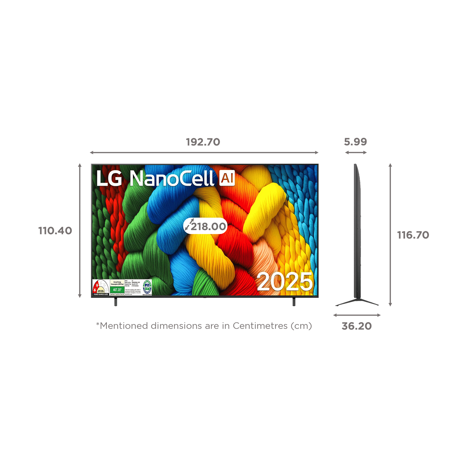 LG NanoCell AI NANO80 218 cm (86 inch) 2 Star 4K Ultra HD Smart WebOS TV with AI Magic Remote (2025 model)_13