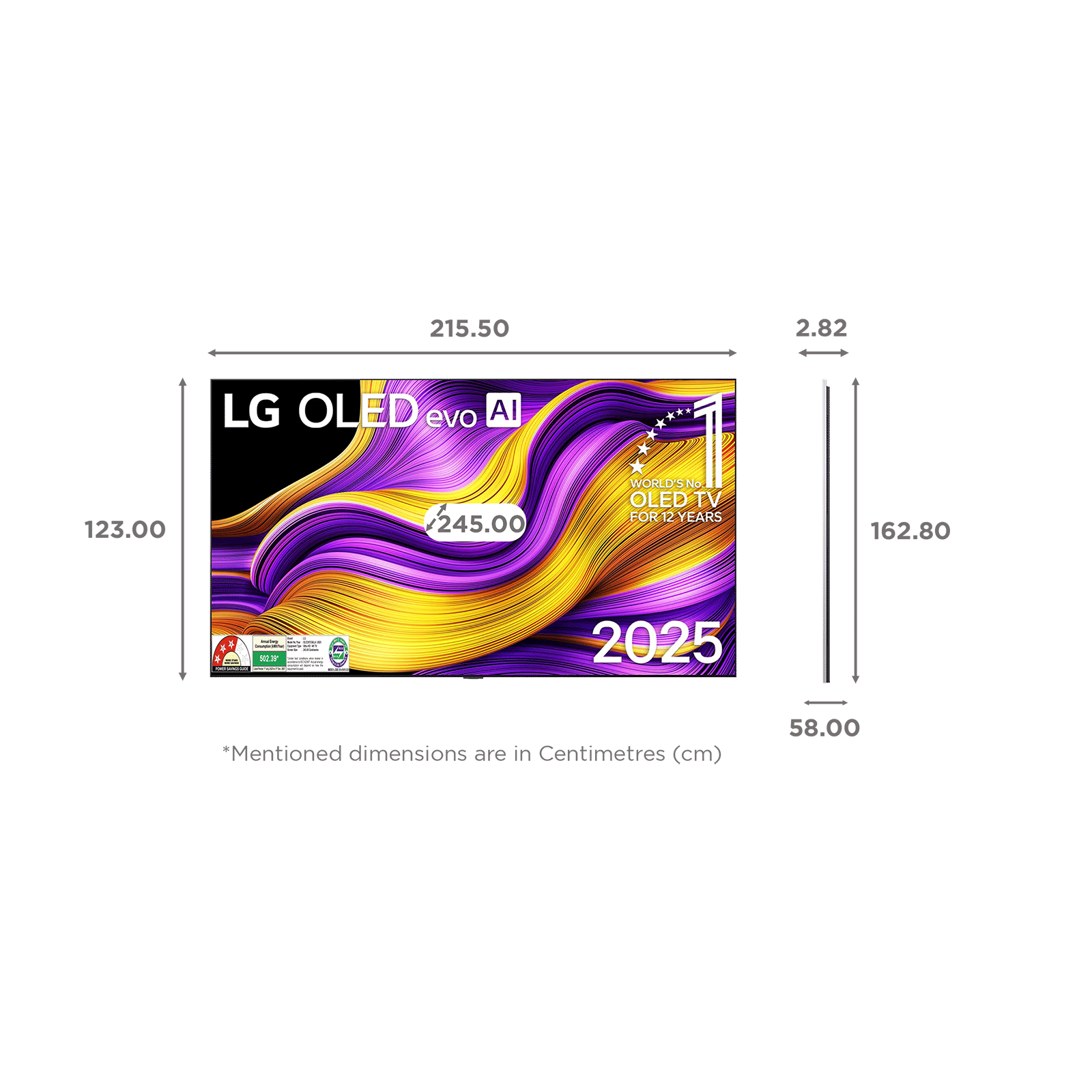 LG evo AI G5 245 cm (97 inch) OLED 4K Ultra HD Smart WebOS TV with Dolby Vision & Dolby Atmos (2025 model) LG evo AI G5 245 cm (97 inch) OLED 4K Ultra HD Smart WebOS TV with Dolby Vision & Dolby Atmos (2025 model)_2