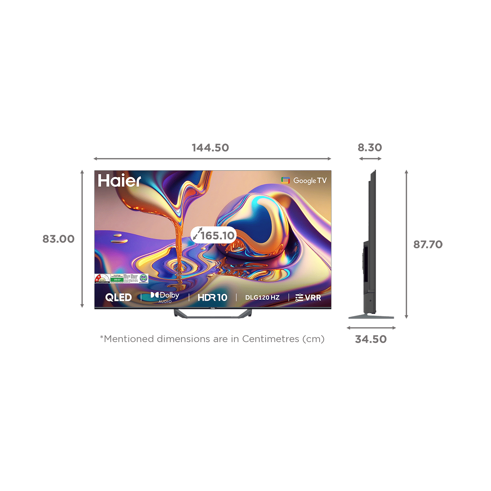 Haier 65S80 165 (65 inch) QLED 4K Ultra HD Smart Google TV with Dolby Audio (2025 model)_2
