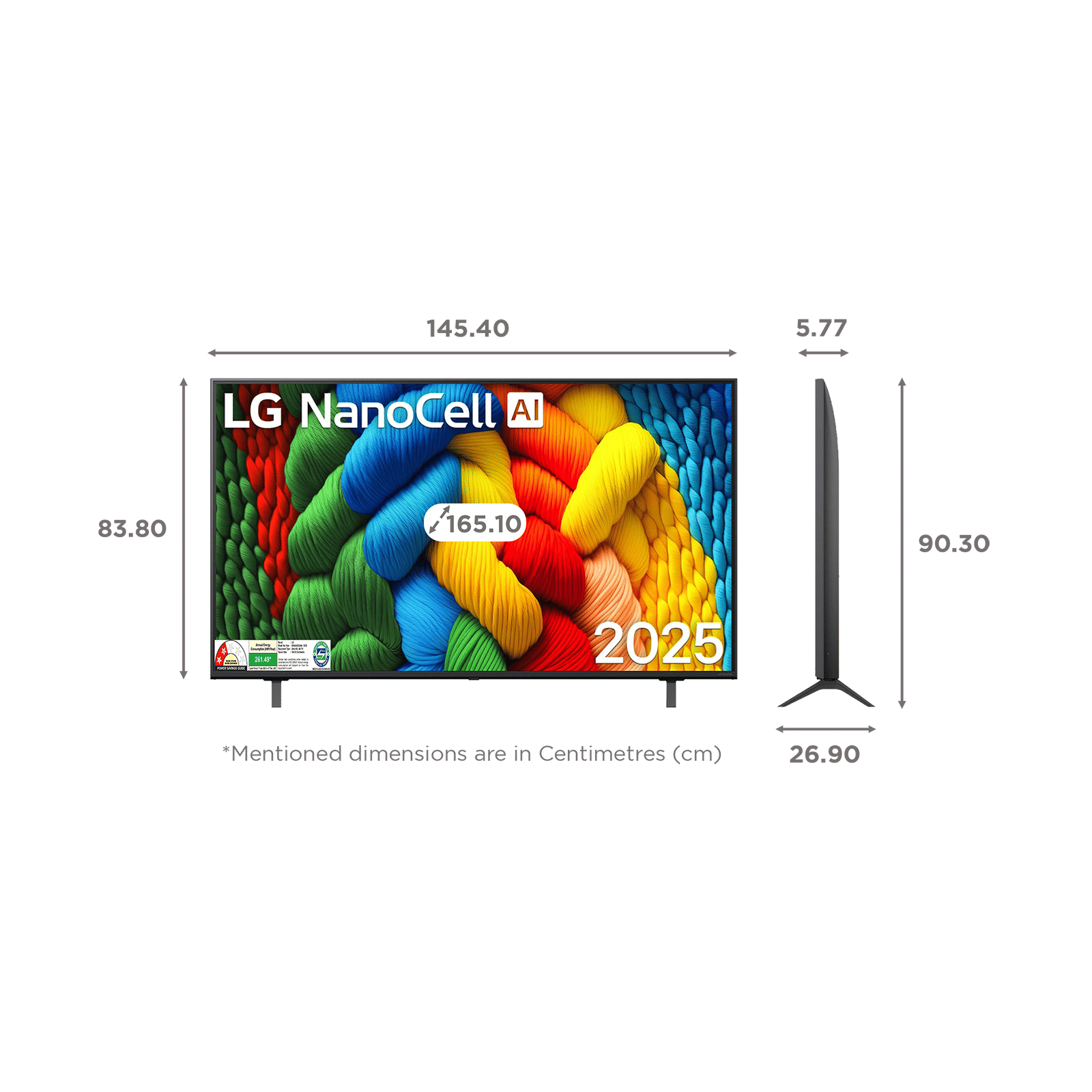LG NanoCell AI NANO83 165 cm (65 inch) 4K Ultra HD Smart WebOS TV with Dolby Atmos (2025 Model) LG NanoCell AI NANO83 165 cm (65 inch) 4K Ultra HD Smart WebOS TV with Dolby Atmos (2025 Model)_2