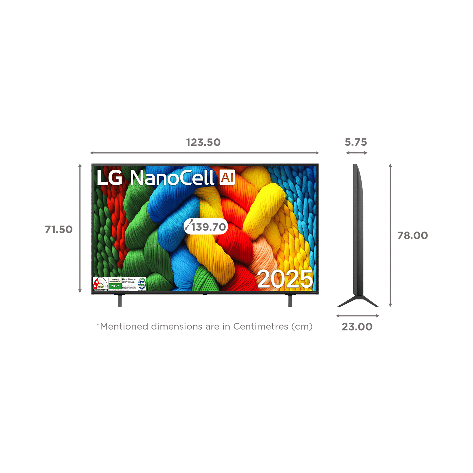 LG NanoCell AI NANO83 140 cm (55 inch) 4K Ultra HD Smart WebOS TV with Dolby Atmos (2025 Model)_2
