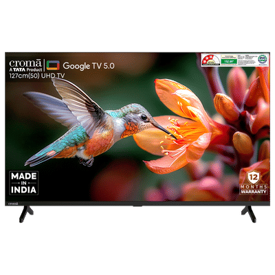 Croma 127 cm (50 inch) 3 Star Ultra HD 4K LED Google TV 5.0 with Dolby Audio