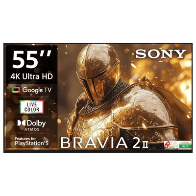 SONY BRAVIA 2 II 140 cm (55 inch) 2 Star 4K Ultra HD LED Smart Google TV with Google Assistant (2025 model)