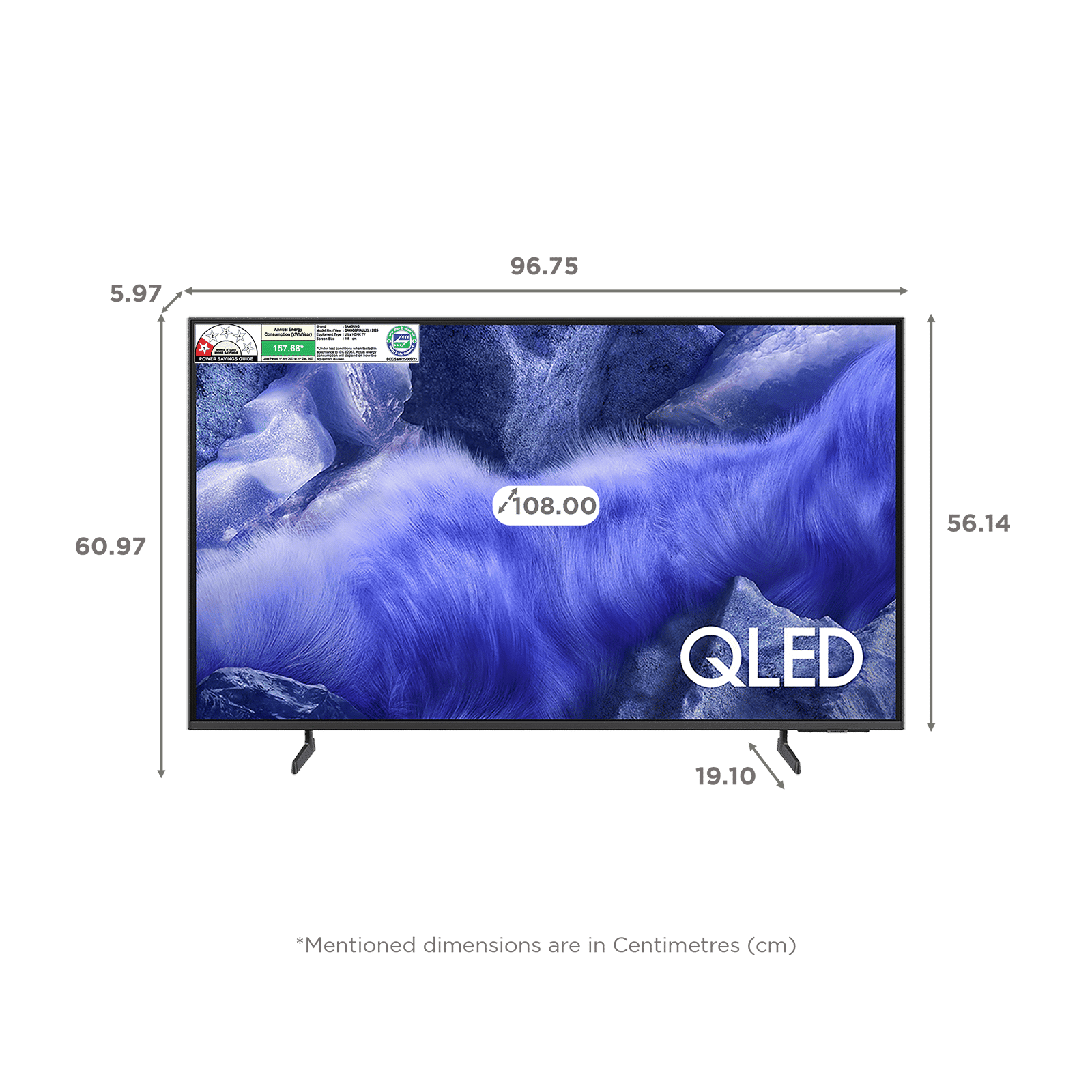 SAMSUNG QEF1 109 cm (43 inch) 4K Ultra HD QLED Smart Tizen TV with Google Assistant (2025 model)_2