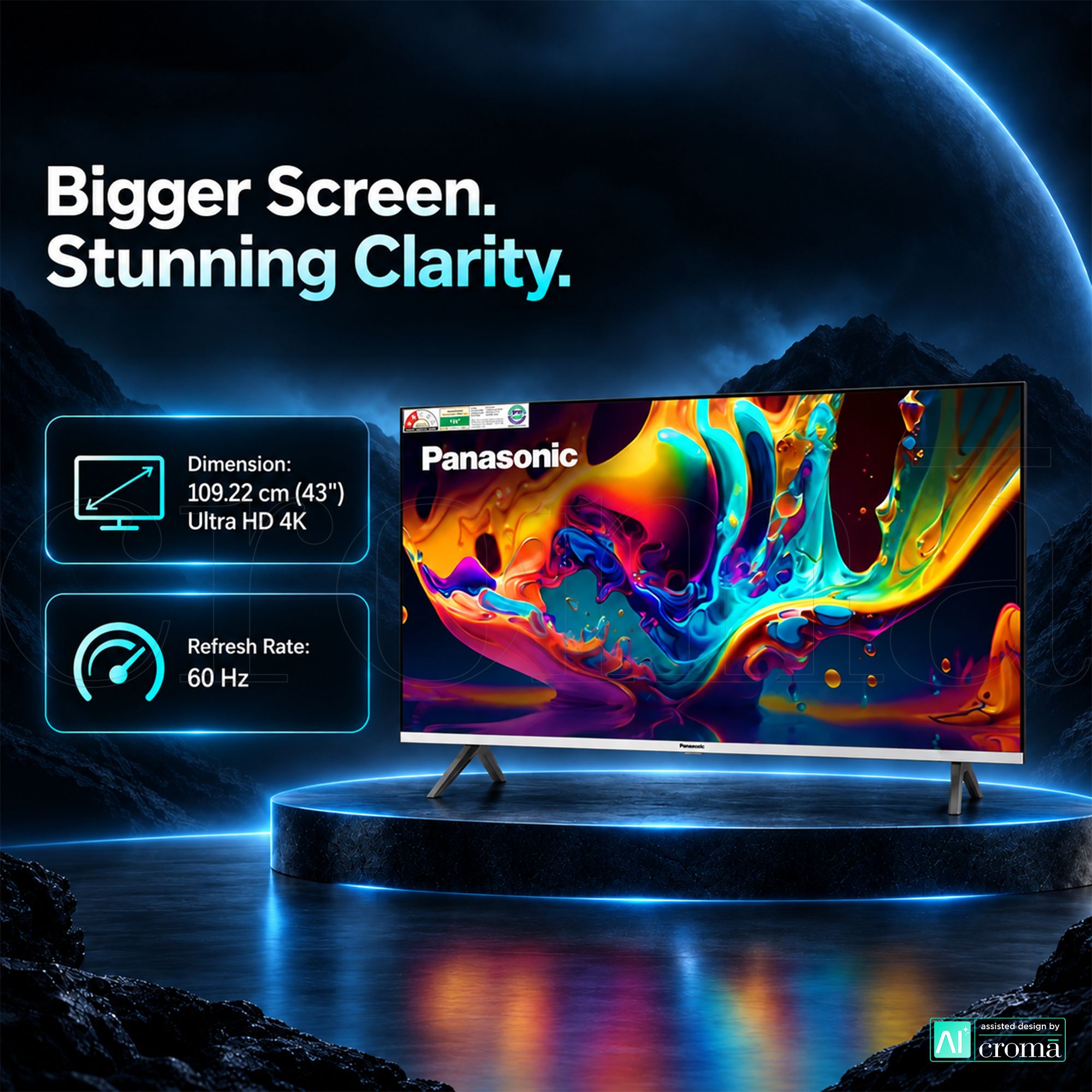 Panasonic 109 cm (43 inch) 2 Star 4K Ultra HD LED Smart Google TV with Dolby Digital (2025 model) Panasonic 109 cm (43 inch) 2 Star 4K Ultra HD LED Smart Google TV with Dolby Digital (2025 model)_4