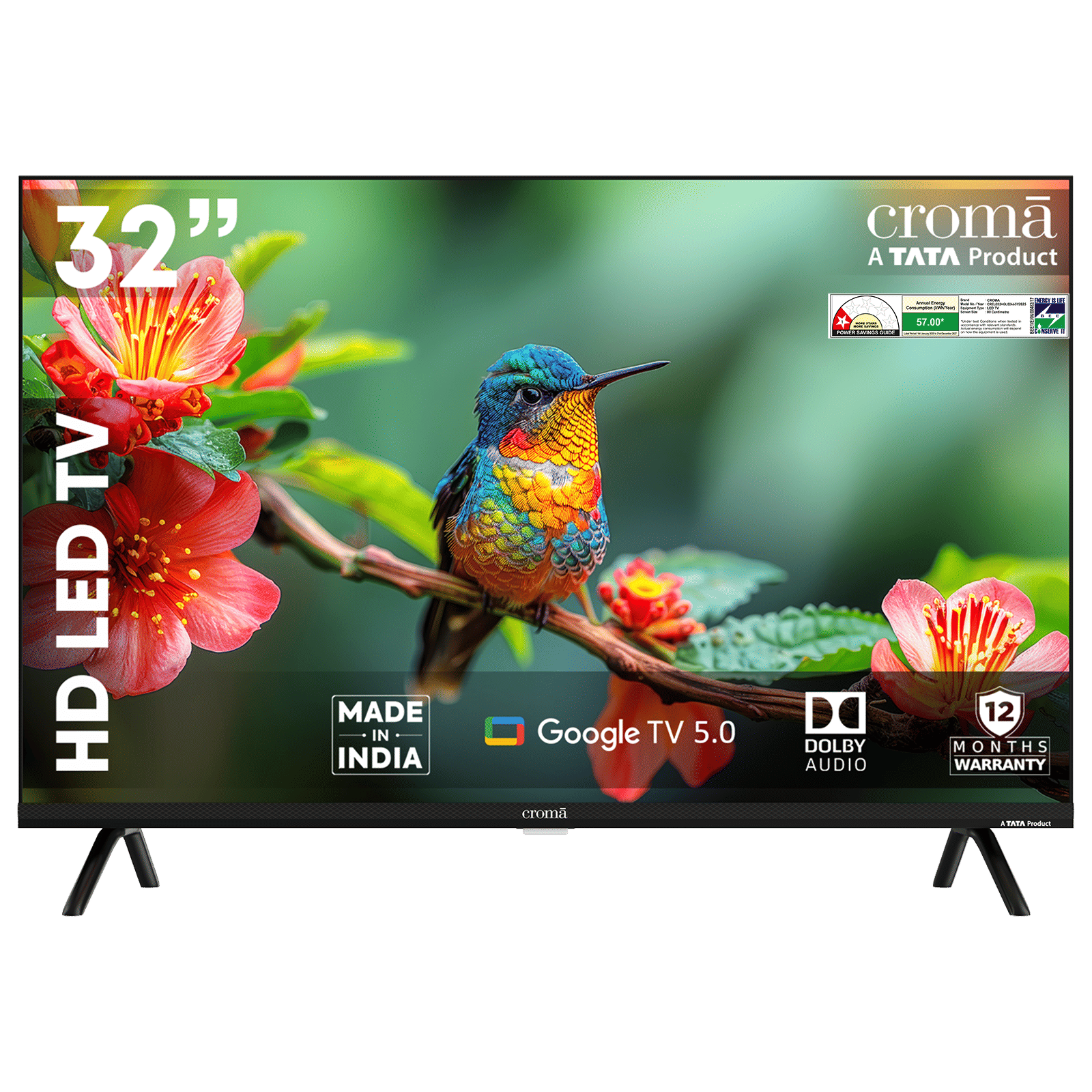 Croma 80 cm (32 inch) HD LED Google TV 5.0 with Dolby Audio Croma 80 cm (32 inch) HD LED Google TV 5.0 with Dolby Audio_1