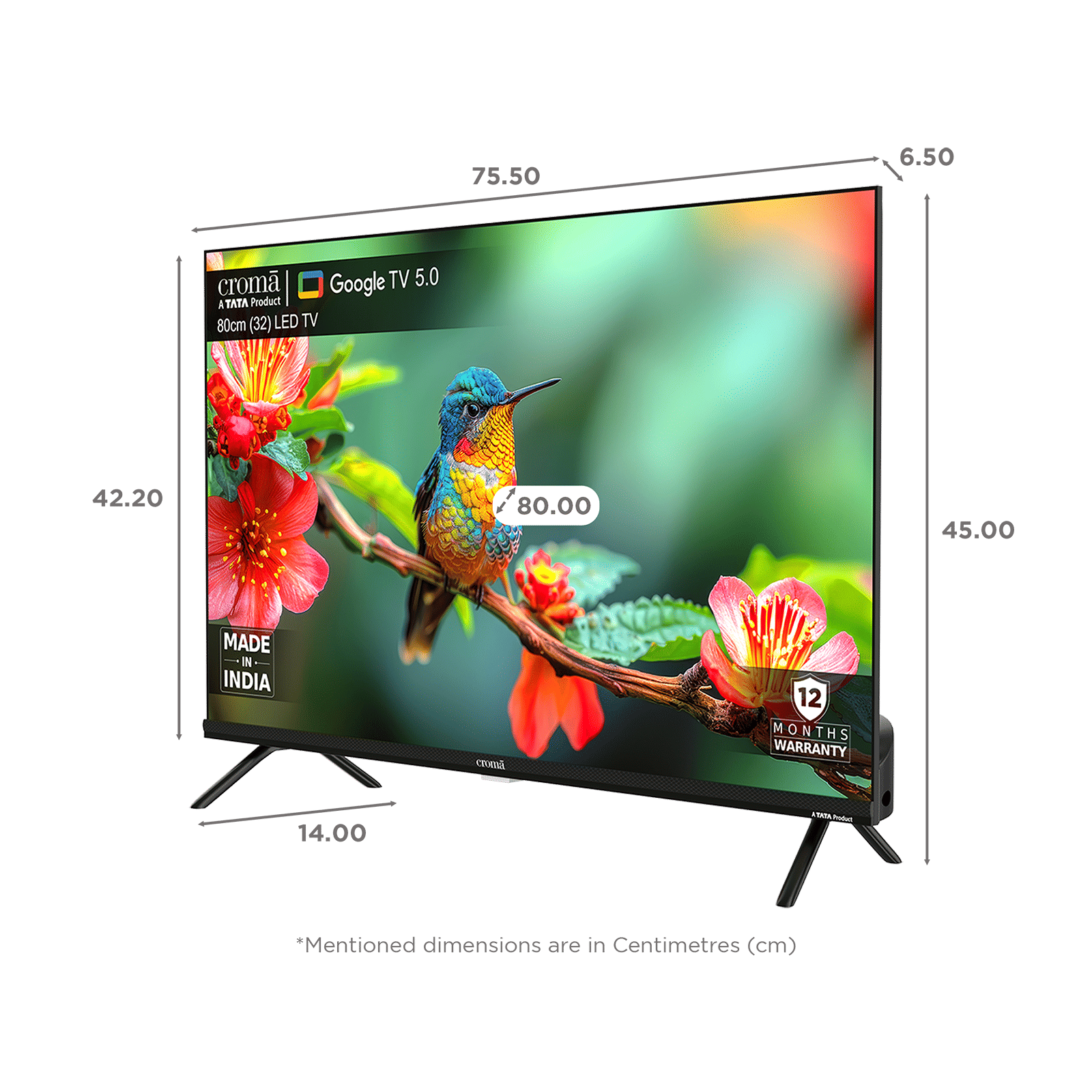 Croma 80 cm (32 inch) HD LED Google TV 5.0 with Dolby Audio Croma 80 cm (32 inch) HD LED Google TV 5.0 with Dolby Audio_2