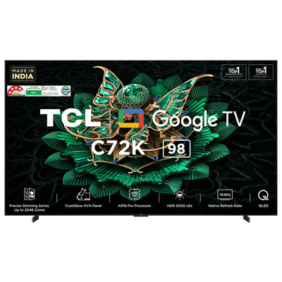 TCL C72K 247 cm (98 inch) 4k Ultra HD Google
                      TV with Precise Dimming Technology (2025 model)
