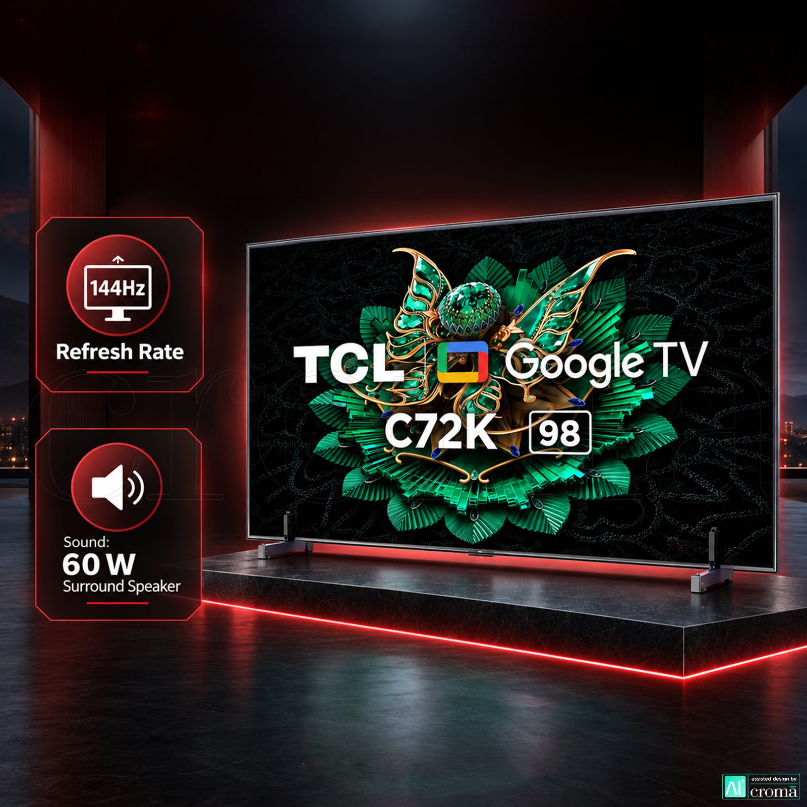 TCL C72K 247 cm (98 inch) 4 Star 4k Ultra HD Google TV with Precise Dimming Technology (2025 model) TCL C72K 247 cm (98 inch) 4 Star 4k Ultra HD Google TV with Precise Dimming Technology (2025 model)_5