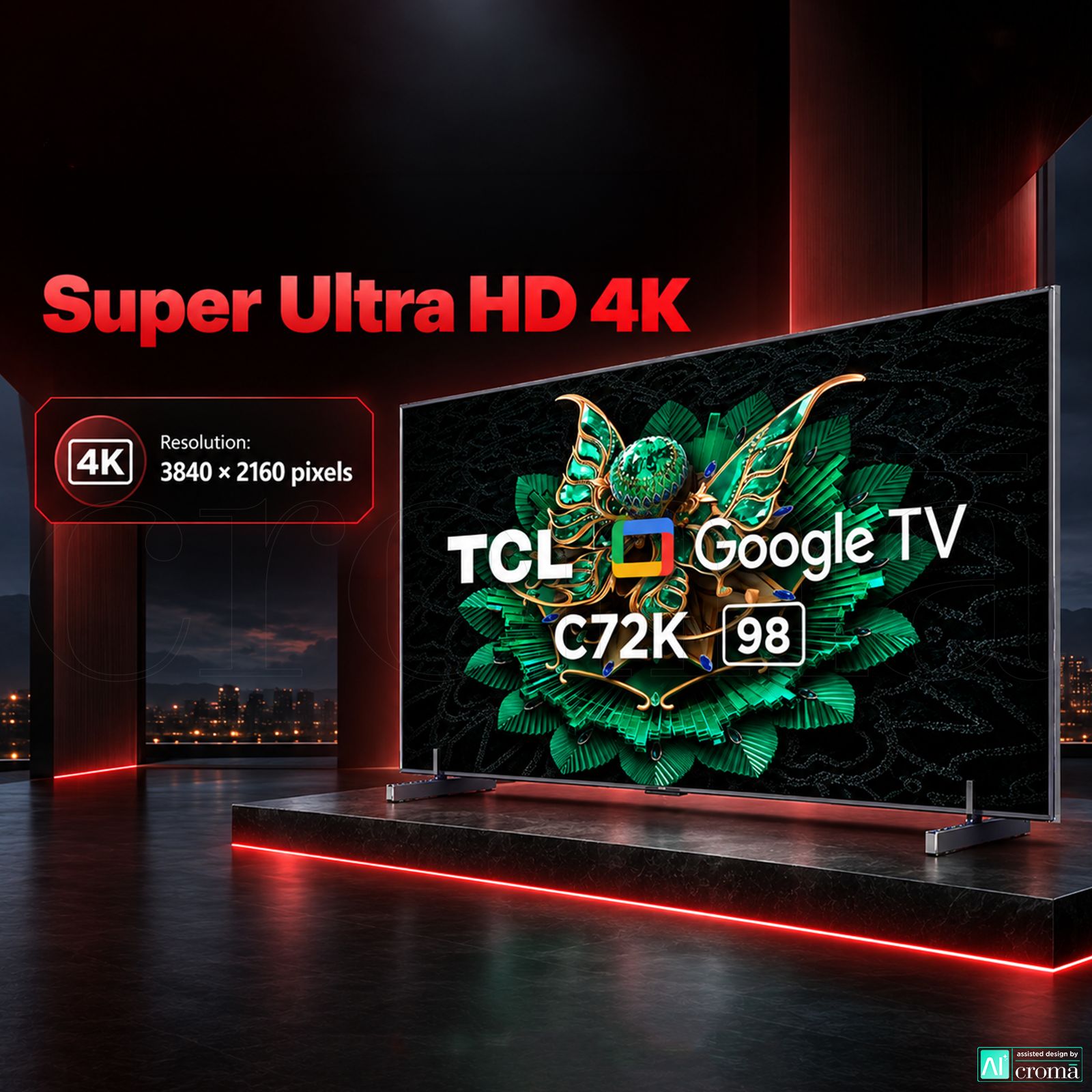 TCL C72K 247 cm (98 inch) 4 Star 4k Ultra HD Google TV with Precise Dimming Technology (2025 model) TCL C72K 247 cm (98 inch) 4 Star 4k Ultra HD Google TV with Precise Dimming Technology (2025 model)_8