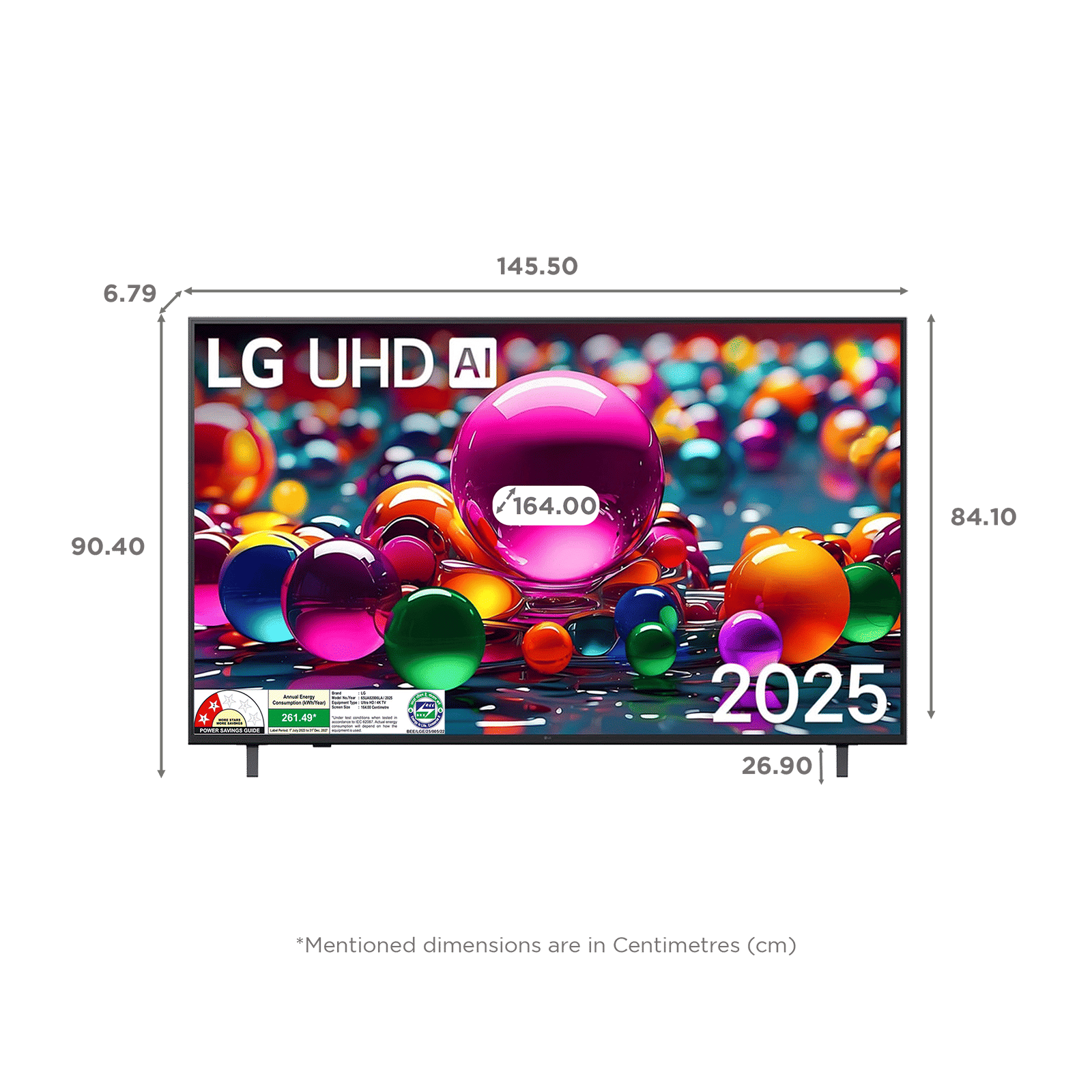 LG UA8200 165 cm (65 inch) 4K Ultra HD Smart WebOS TV with Dolby Atmos (2025 Model)_2