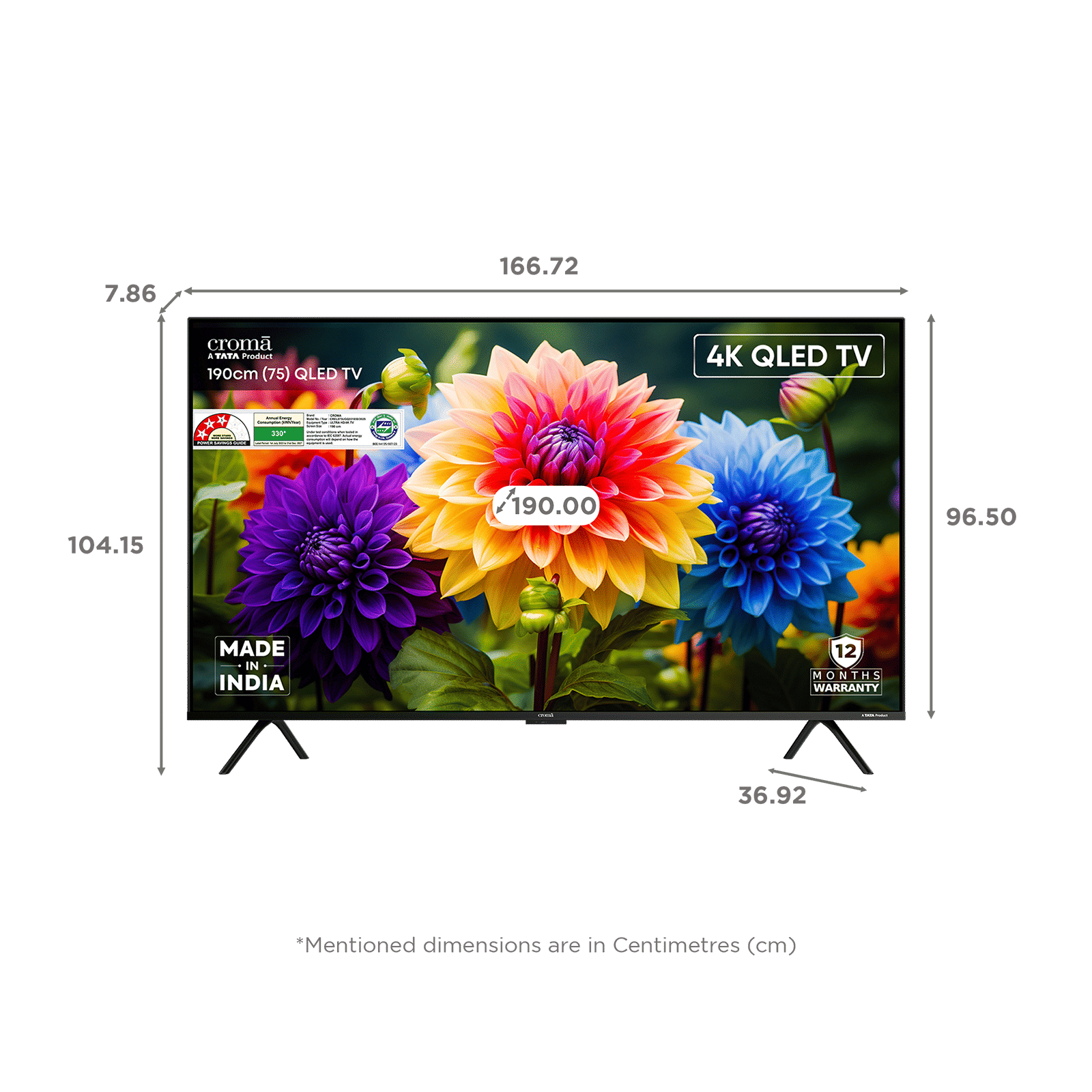 Croma 190 cm (75 inch) QLED 4K Ultra HD Smart Google TV with Dolby Vision & Dolby Atmos (2025 model) Croma 190 cm (75 inch) QLED 4K Ultra HD Smart Google TV with Dolby Vision & Dolby Atmos (2025 model)_2
