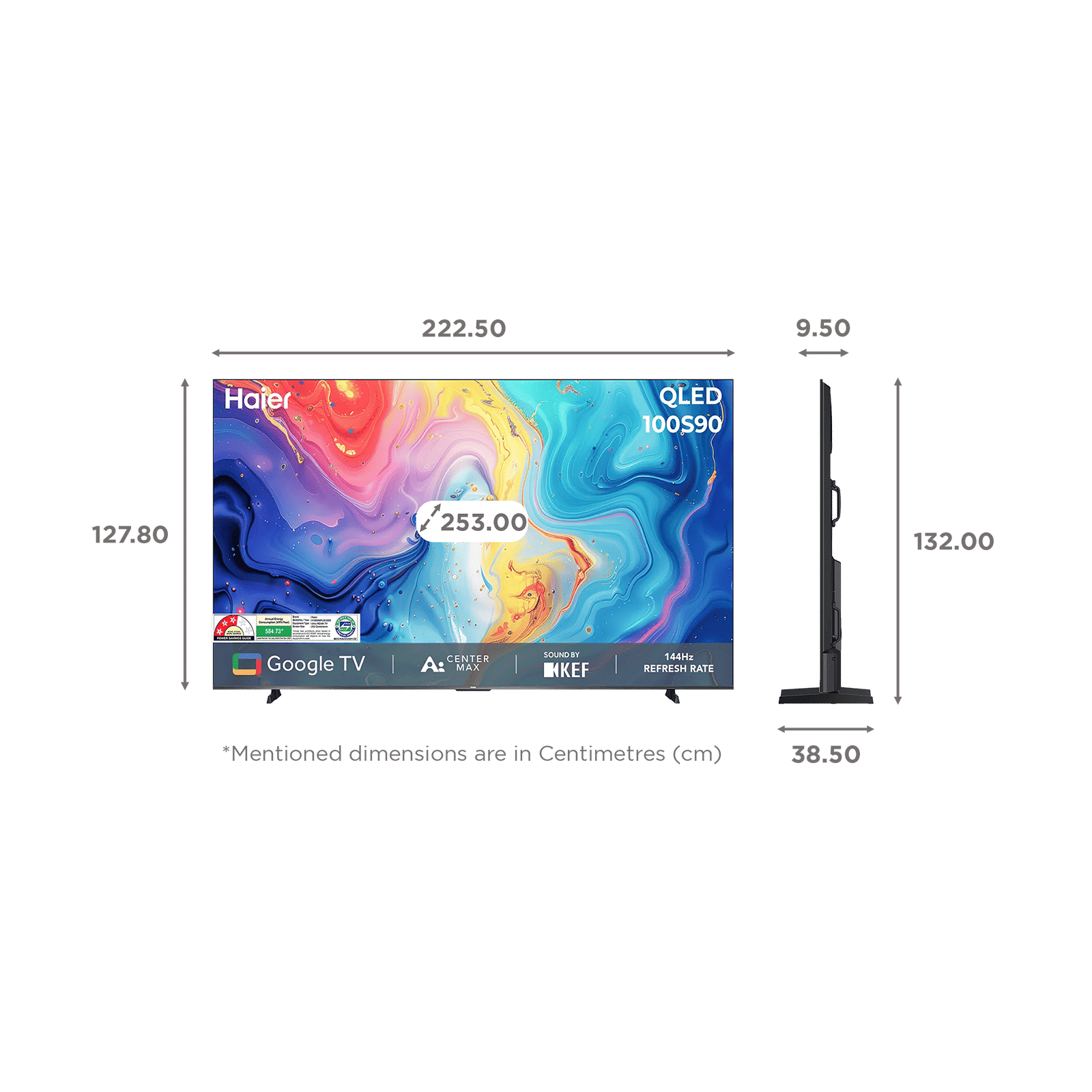 Haier S90 253 cm (100 inch) QLED 4K Ultra HD Smart Google TV with Google Assistant (2025 model) Haier S90 253 cm (100 inch) QLED 4K Ultra HD Smart Google TV with Google Assistant (2025 model)_2