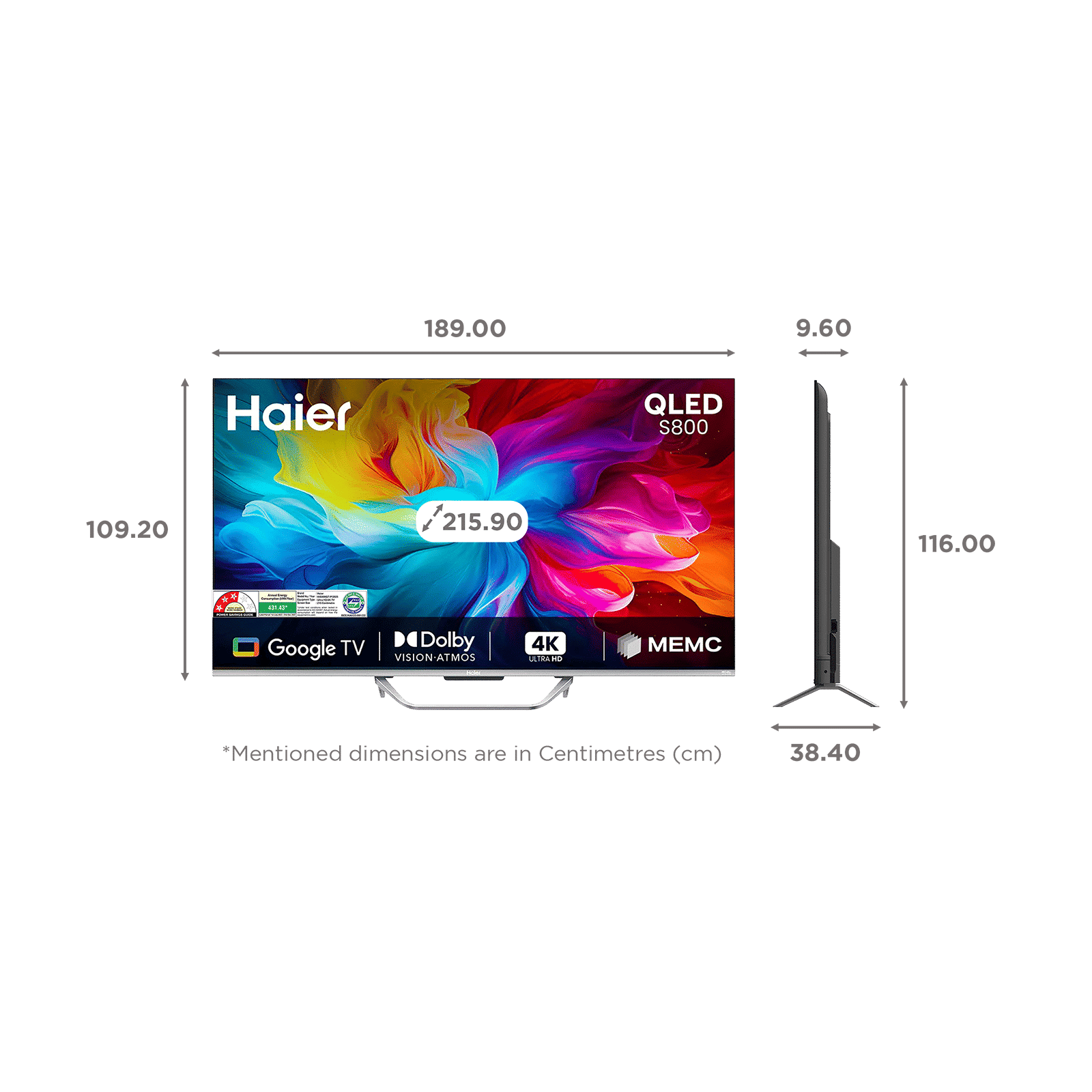 Haier S800 215 cm (85 inch) 3 Star QLED 4K Ultra HD Smart Google TV with Google Assistant (2025 model) Haier S800 215 cm (85 inch) 3 Star QLED 4K Ultra HD Smart Google TV with Google Assistant (2025 model)_14