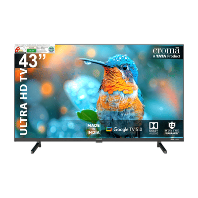 Croma 109 cm (43 inch) 4K Ultra HD LED Smart
                      Google TV with Dolby Audio (2025 model)