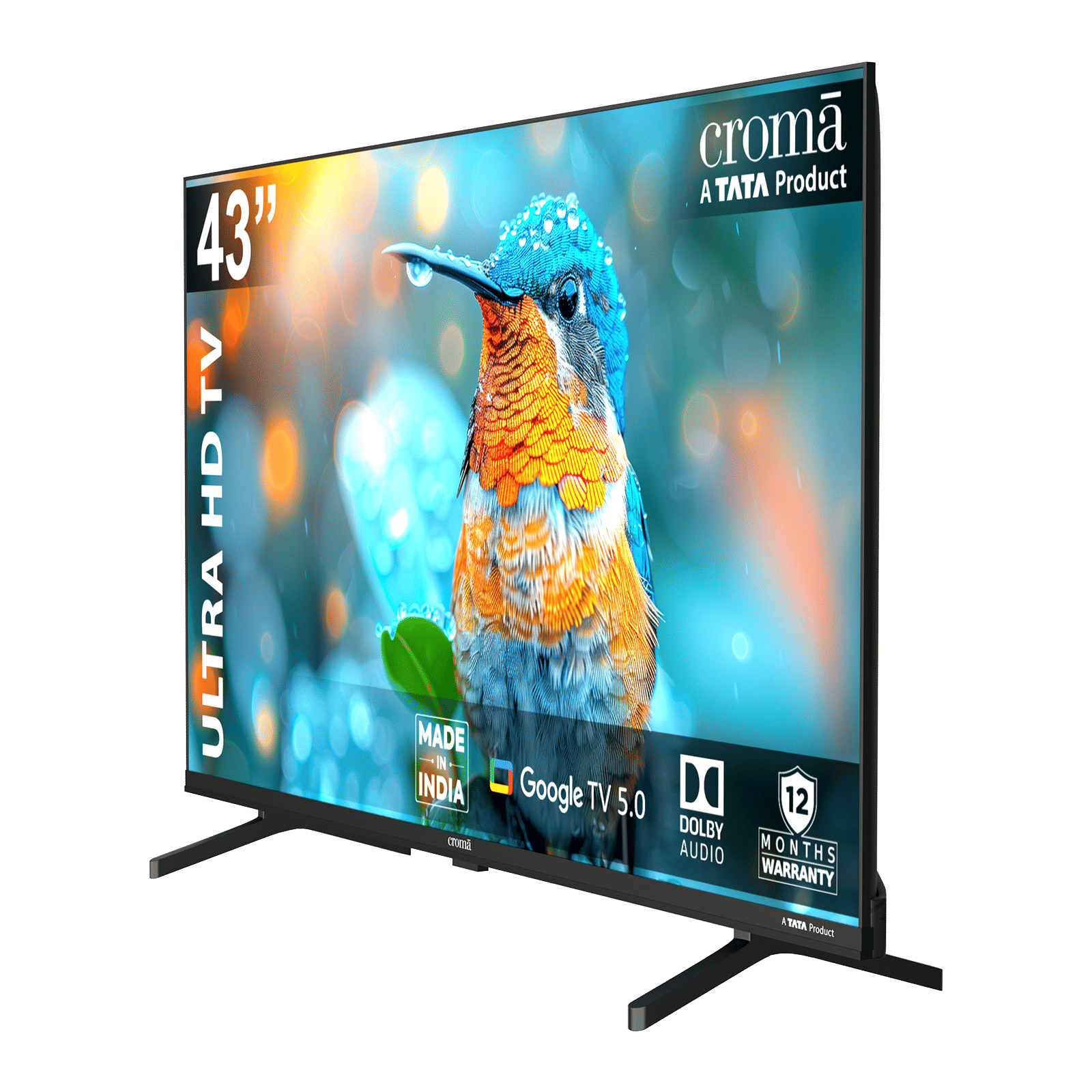 Croma 109 cm (43 inch) 4K Ultra HD LED Smart Google TV with Dolby Audio (2025 model)_6