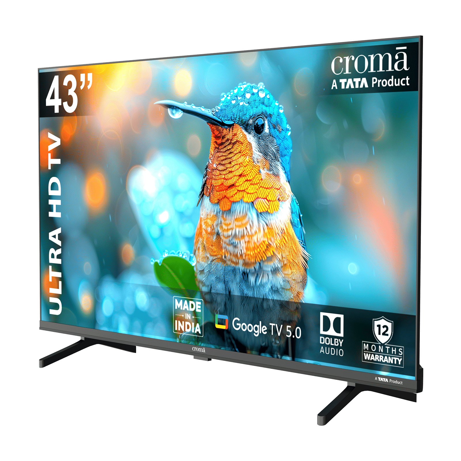 Croma 109 cm (43 inch) 4K Ultra HD LED Smart Google TV with Dolby Audio (2025 model)_8