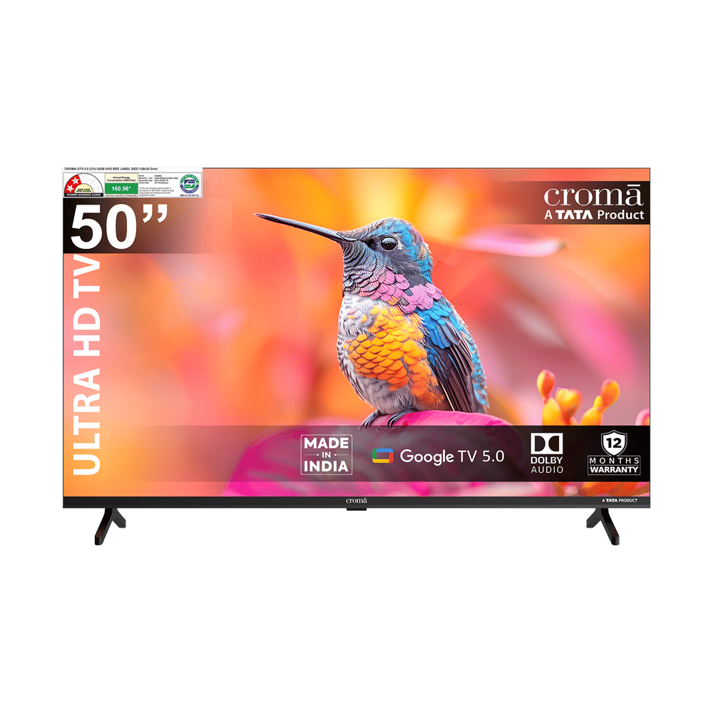 Croma 127cm (50 inch) 4K Ultra HD LED Smart Google TV 5.0 with Dolby Audio