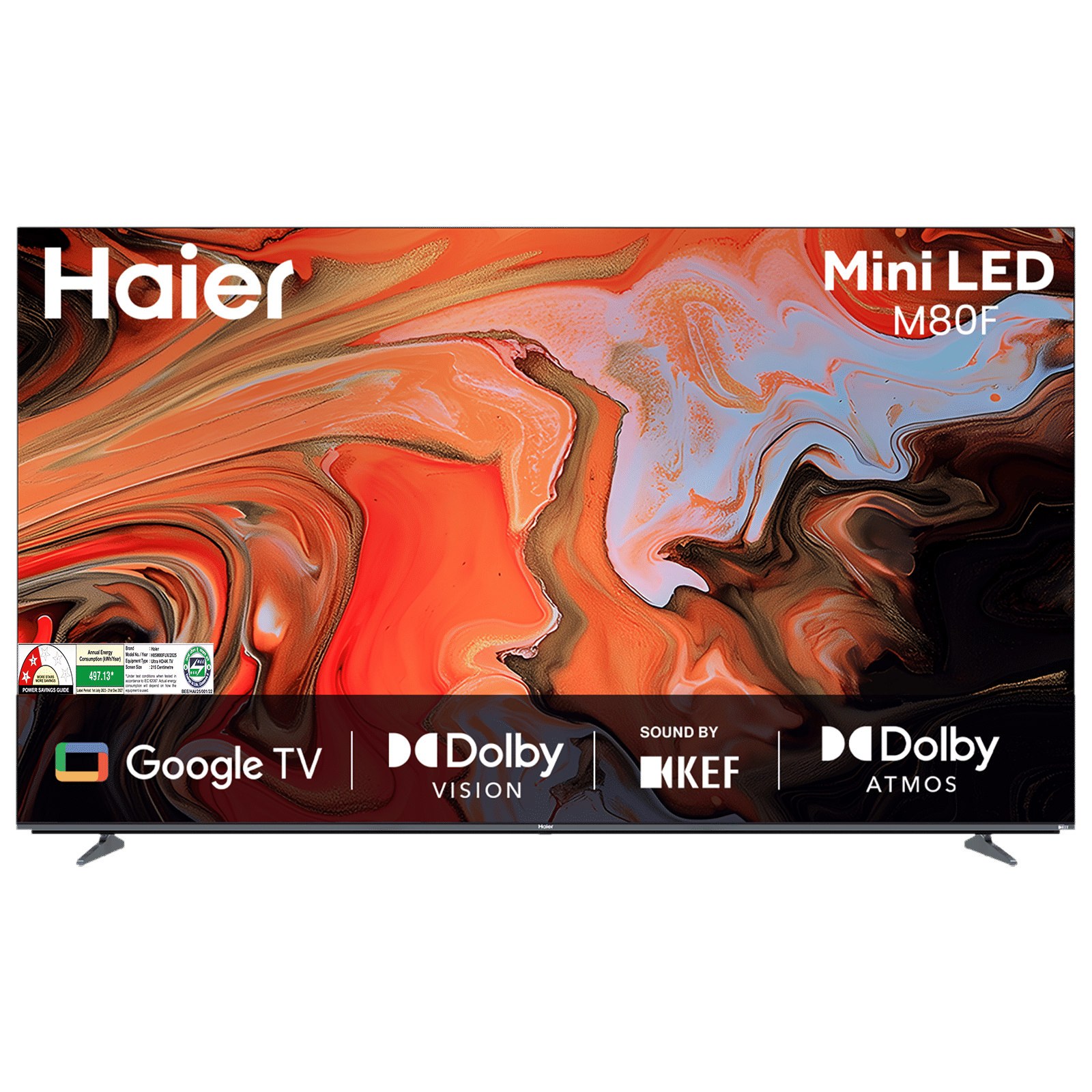 Haier M80F 125 cm (85 inch) 4K Ultra HD Mini LED Smart Google TV with Google Assistant Support (2025 Model) Haier M80F 125 cm (85 inch) 4K Ultra HD Mini LED Smart Google TV with Google Assistant Support (2025 Model)_1