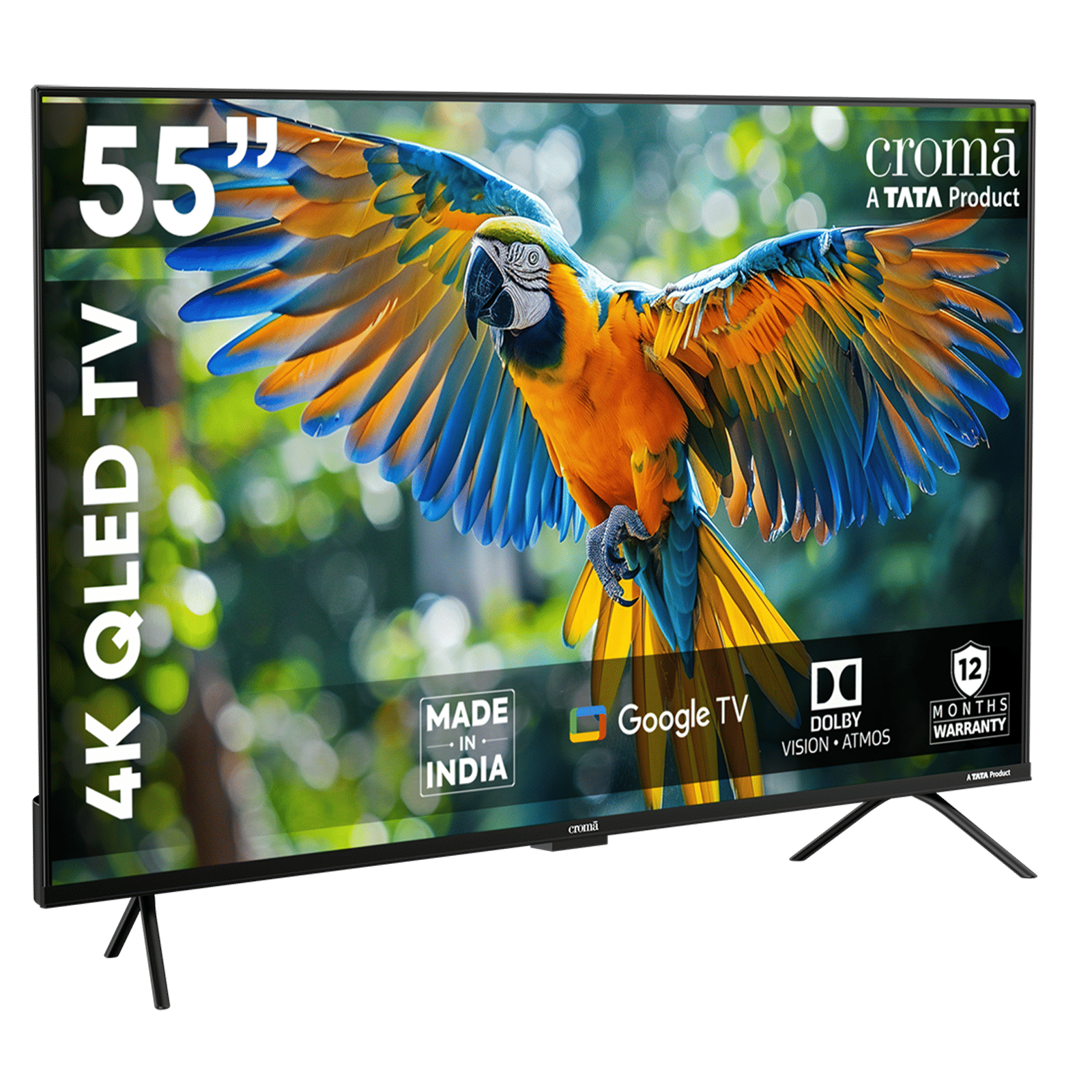 Croma 140 cm (55 inch) QLED 4K Ultra HD Smart Google TV with Google Voice Assistant (2026 Model)_6