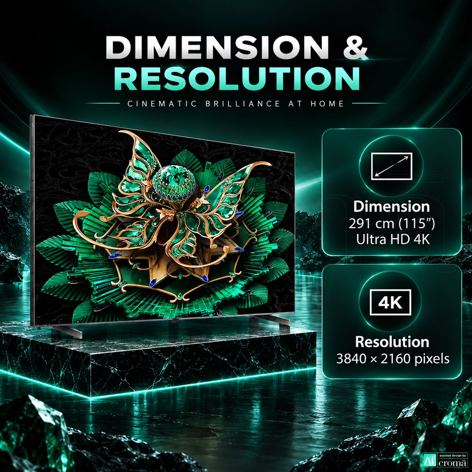 TCL C7K 291 cm (115 inch) 4 Star QD Mini-LED 4K Ultra HD Smart Google TV with Google Voice Assistant (2025 Model)_4