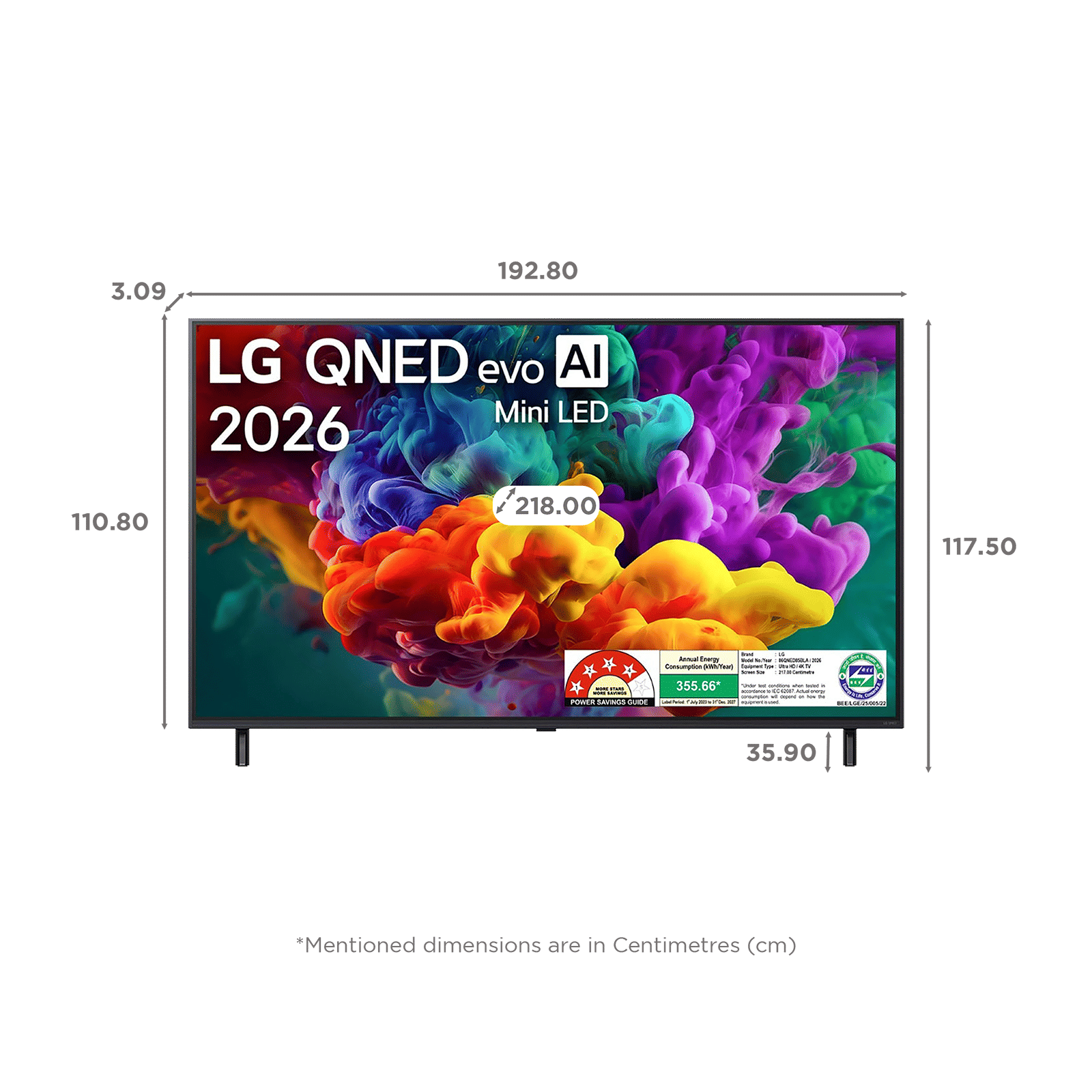 LG QNED85 218 cm (86 inch) QNED Mini LED 4K Ultra HD Smart webOS TV with Intelligent Voice Recognition (86QNED85BLA, 2026 Model) LG QNED85 218 cm (86 inch) QNED Mini LED 4K Ultra HD Smart webOS TV with Intelligent Voice Recognition (86QNED85BLA, 2026 Model)_2