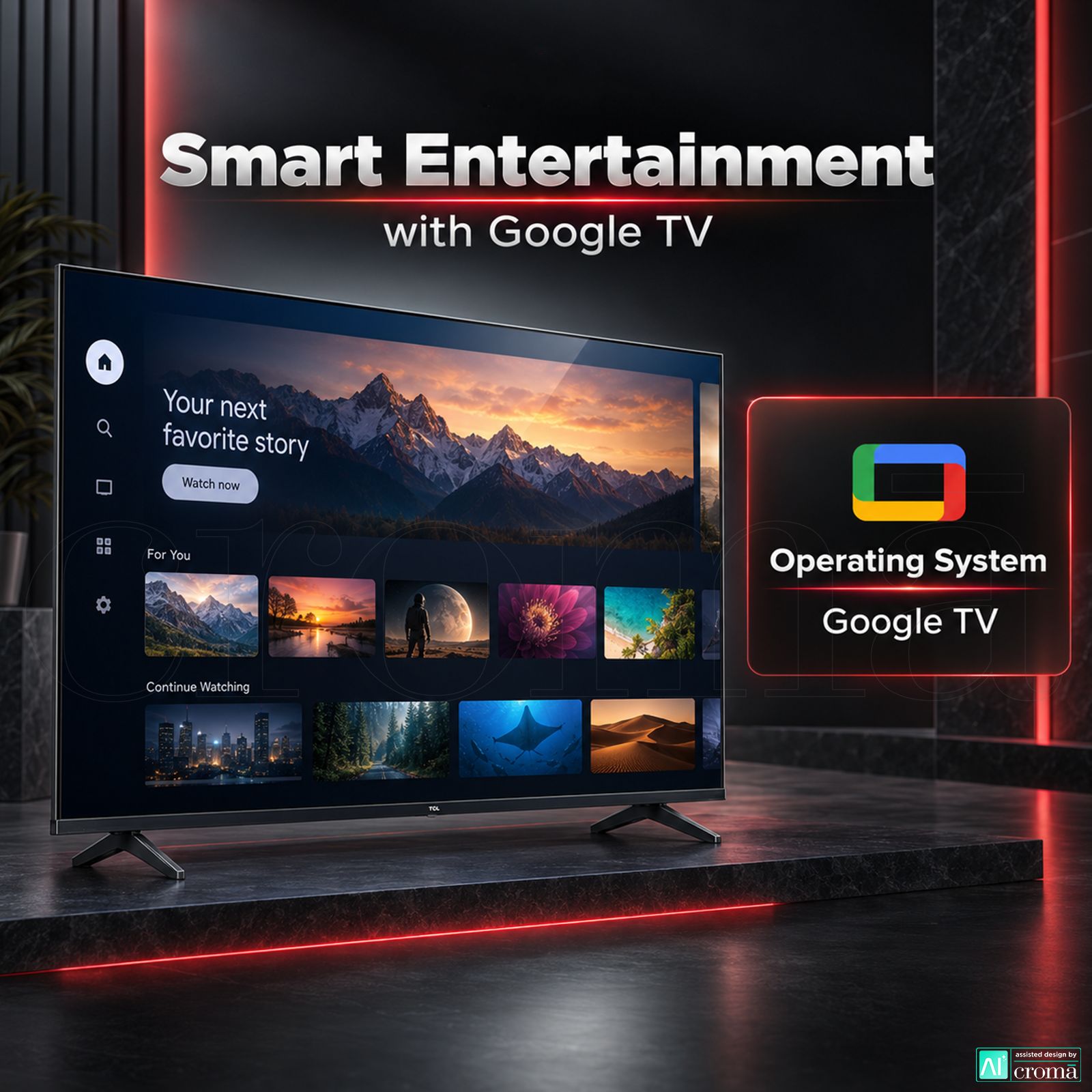 TCL T series 165.1 cm (65 inch) 3 Star QLED 4K Super Ultra HD Smart Google TV with Google Voice Assistant (2026 Model) TCL T series 165.1 cm (65 inch) 3 Star QLED 4K Super Ultra HD Smart Google TV with Google Voice Assistant (2026 Model)_5