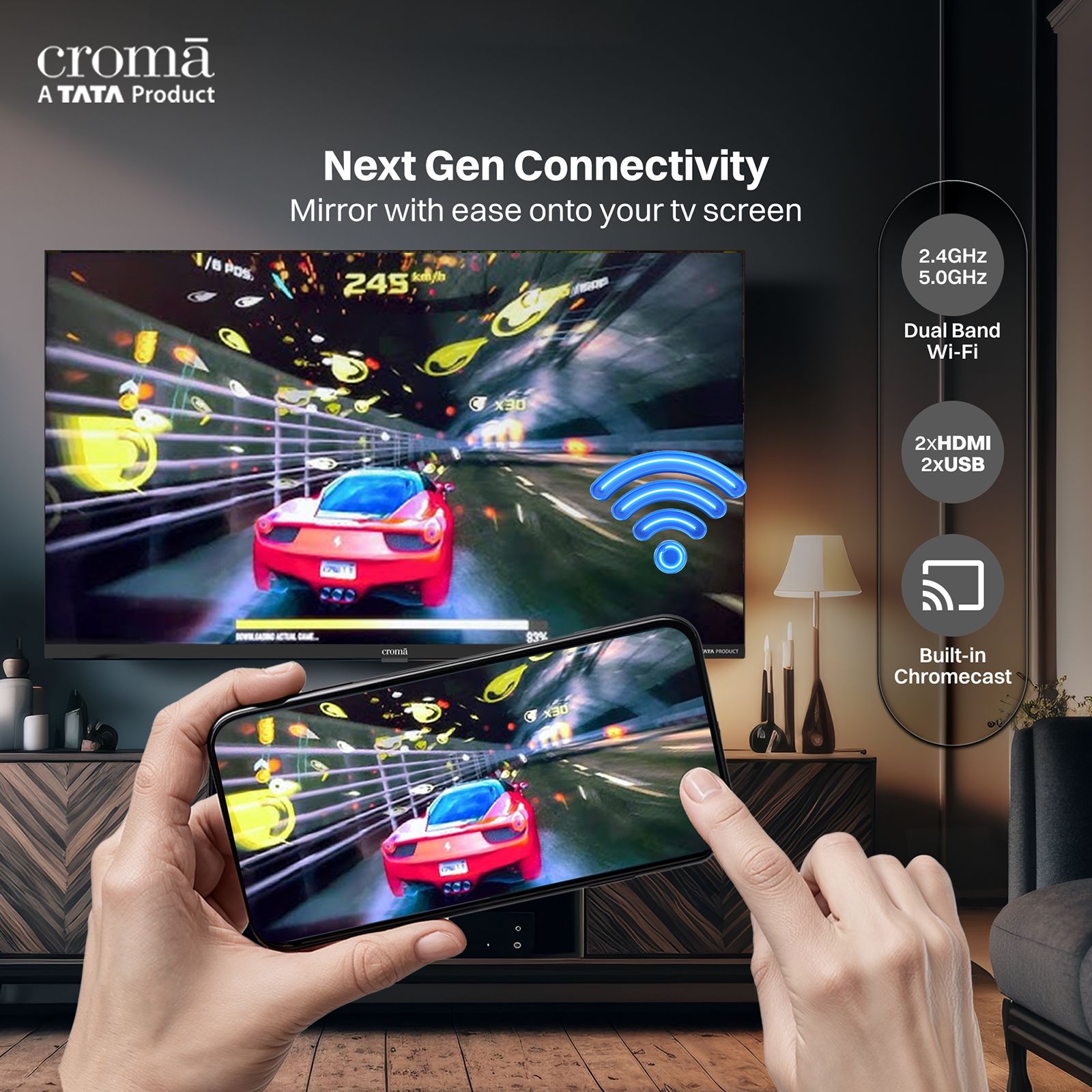 Croma 80 cm (32 inch) 2 Star HD QLED Smart Google TV 5.0 with Quad Core Processor (2026 model)_10