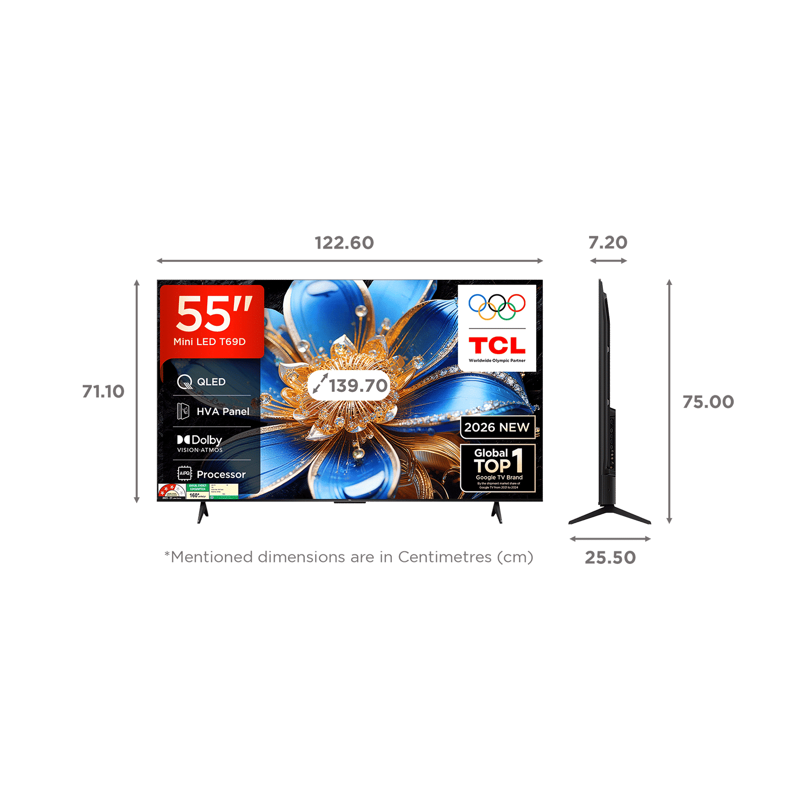 TCL T series 139.7 cm (55 inch) 3 Star QLED 4K Super Ultra HD Smart Google TV with Google Voice Assistant (2026 Model) TCL T series 139.7 cm (55 inch) 3 Star QLED 4K Super Ultra HD Smart Google TV with Google Voice Assistant (2026 Model)_15
