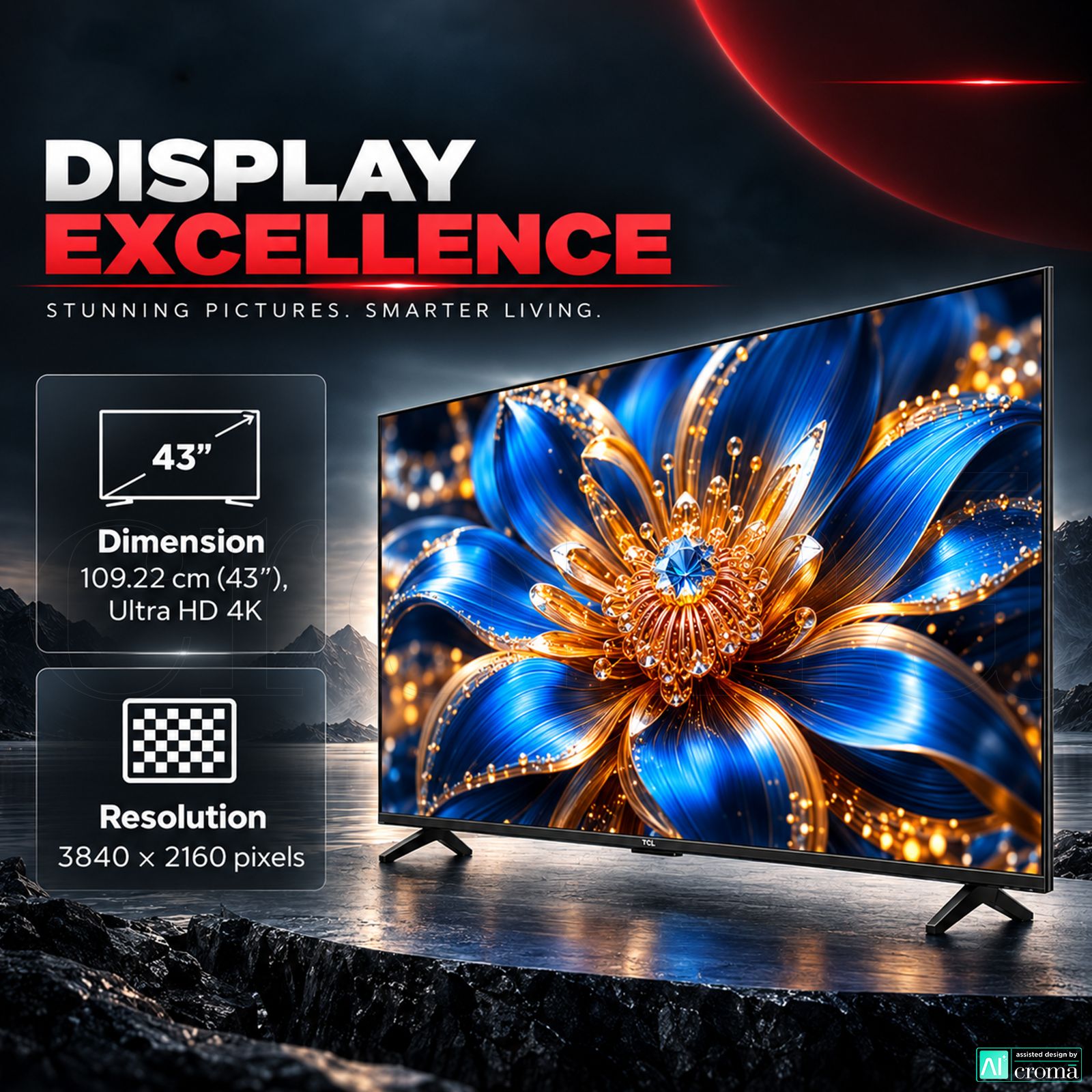 TCL T series 109.22 cm (43 inch) 2 Star QLED 4K Super Ultra HD Smart Google TV with Google Voice Assistant (2026 Model) TCL T series 109.22 cm (43 inch) 2 Star QLED 4K Super Ultra HD Smart Google TV with Google Voice Assistant (2026 Model)_7