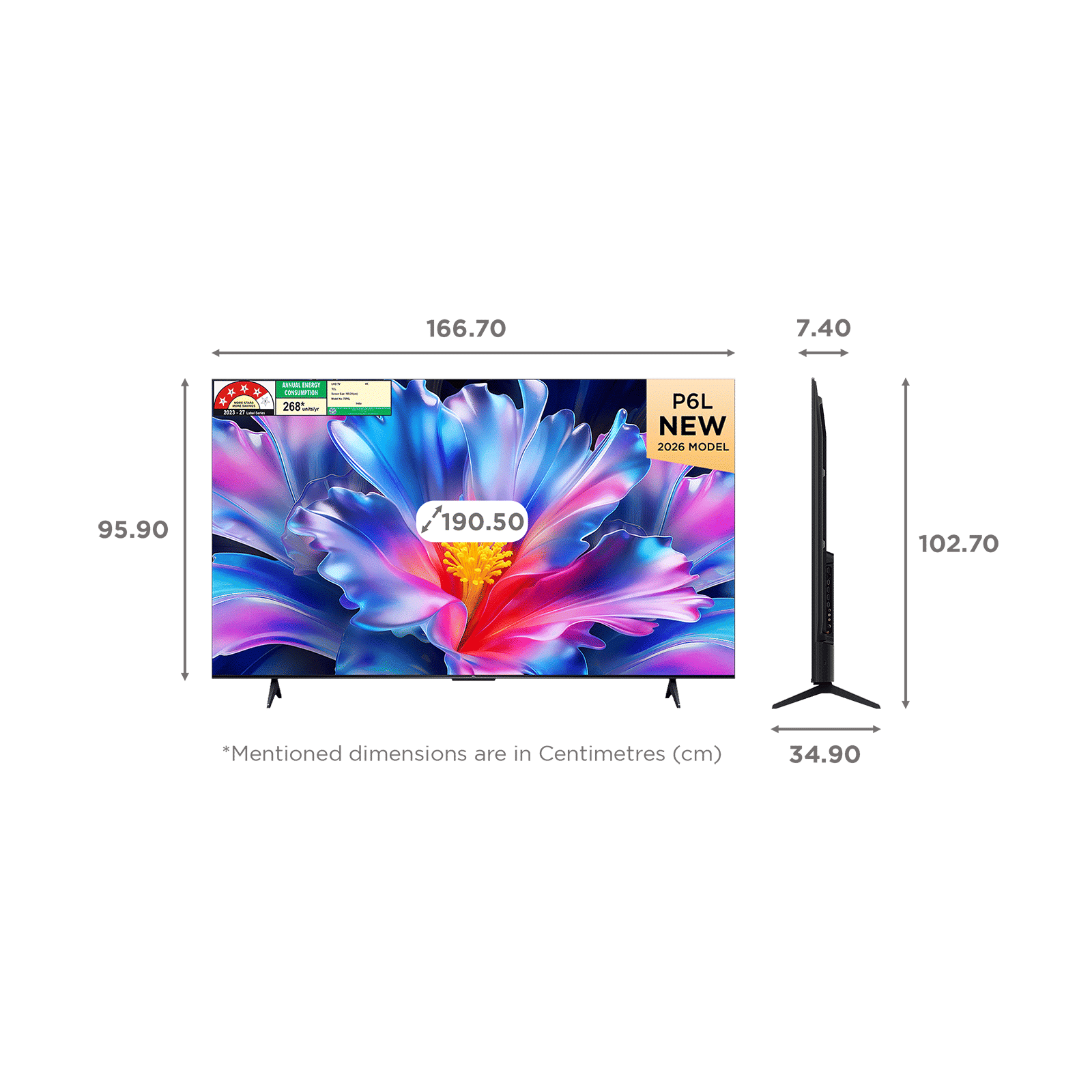 TCL P series 190.5 cm (75 inch) 4 Star LED 4K Super Ultra HD Smart Google TV with Google Voice Assistant (2026 Model) TCL P series 190.5 cm (75 inch) 4 Star LED 4K Super Ultra HD Smart Google TV with Google Voice Assistant (2026 Model)_2