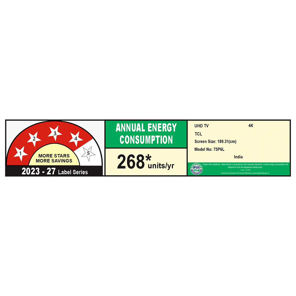TCL P series 190.5 cm (75 inch) 4 Star LED 4K Super Ultra HD Smart Google TV with Google Voice Assistant (2026 Model) TCL P series 190.5 cm (75 inch) 4 Star LED 4K Super Ultra HD Smart Google TV with Google Voice Assistant (2026 Model)_4