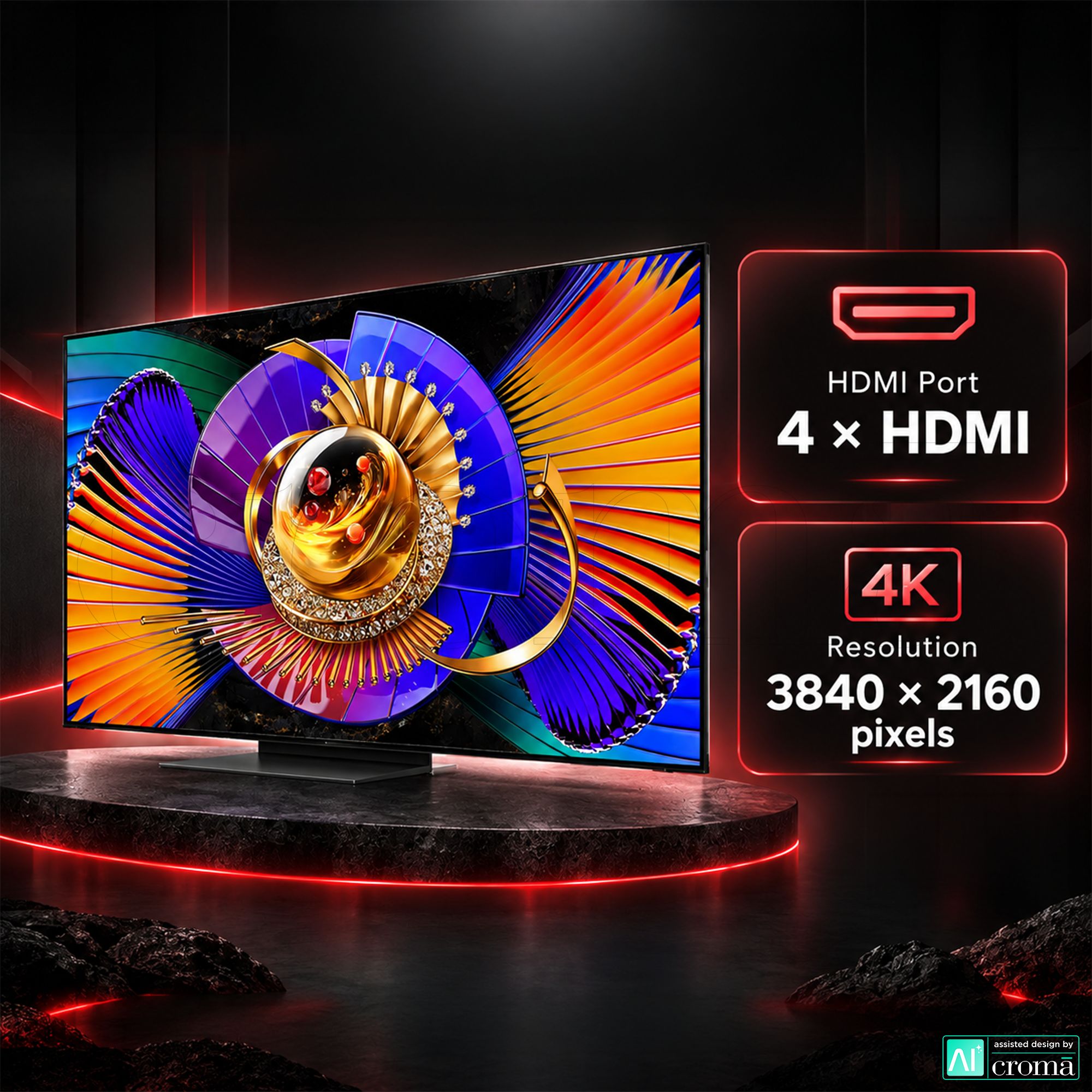 TCL C series 190.5 cm (75 inch) 1 Star SQD-Mini LED 4K Super Ultra HD Smart Google TV with Google Voice Assistant (2026 Model) TCL C series 190.5 cm (75 inch) 1 Star SQD-Mini LED 4K Super Ultra HD Smart Google TV with Google Voice Assistant (2026 Model)_3