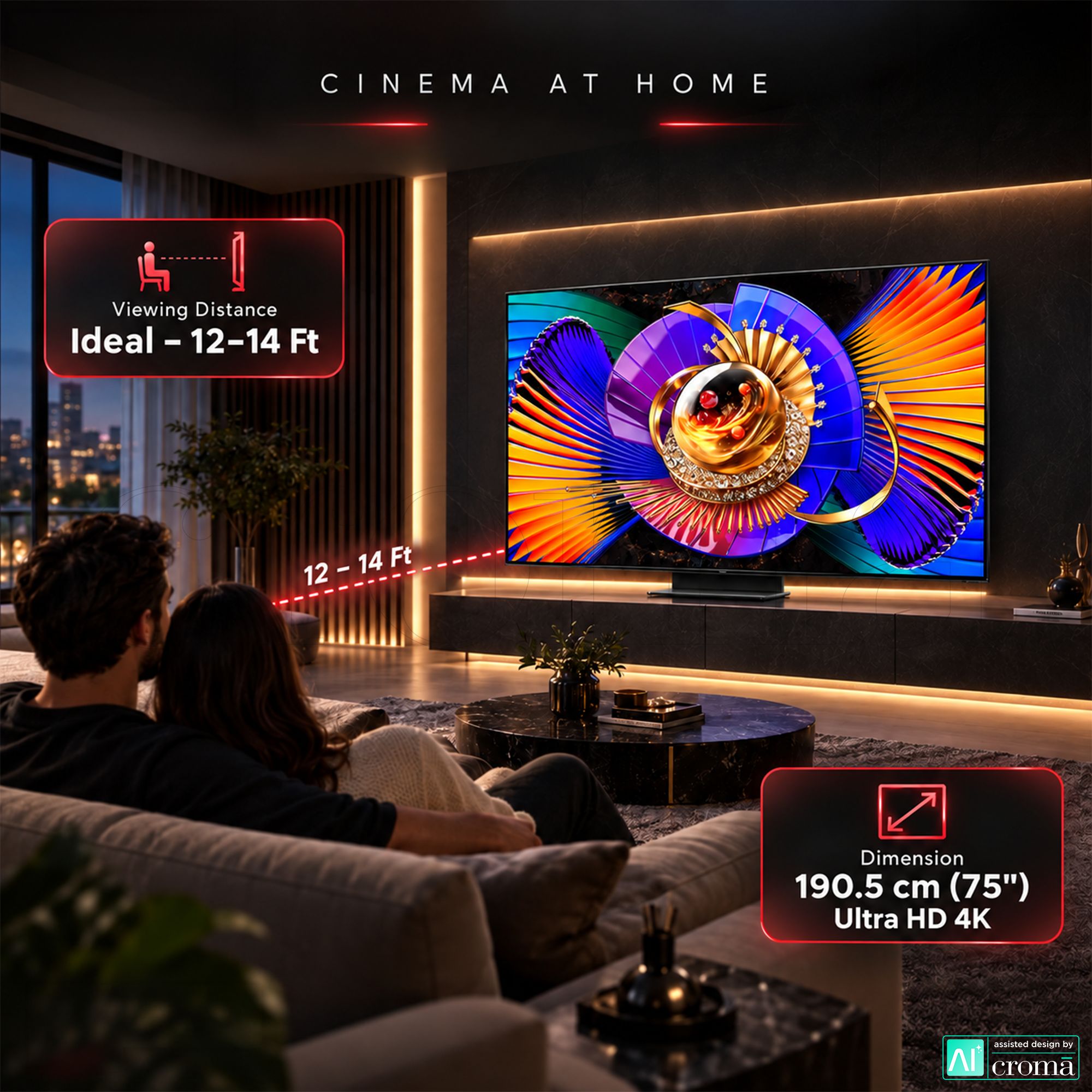 TCL C series 190.5 cm (75 inch) 1 Star SQD-Mini LED 4K Super Ultra HD Smart Google TV with Google Voice Assistant (2026 Model) TCL C series 190.5 cm (75 inch) 1 Star SQD-Mini LED 4K Super Ultra HD Smart Google TV with Google Voice Assistant (2026 Model)_6