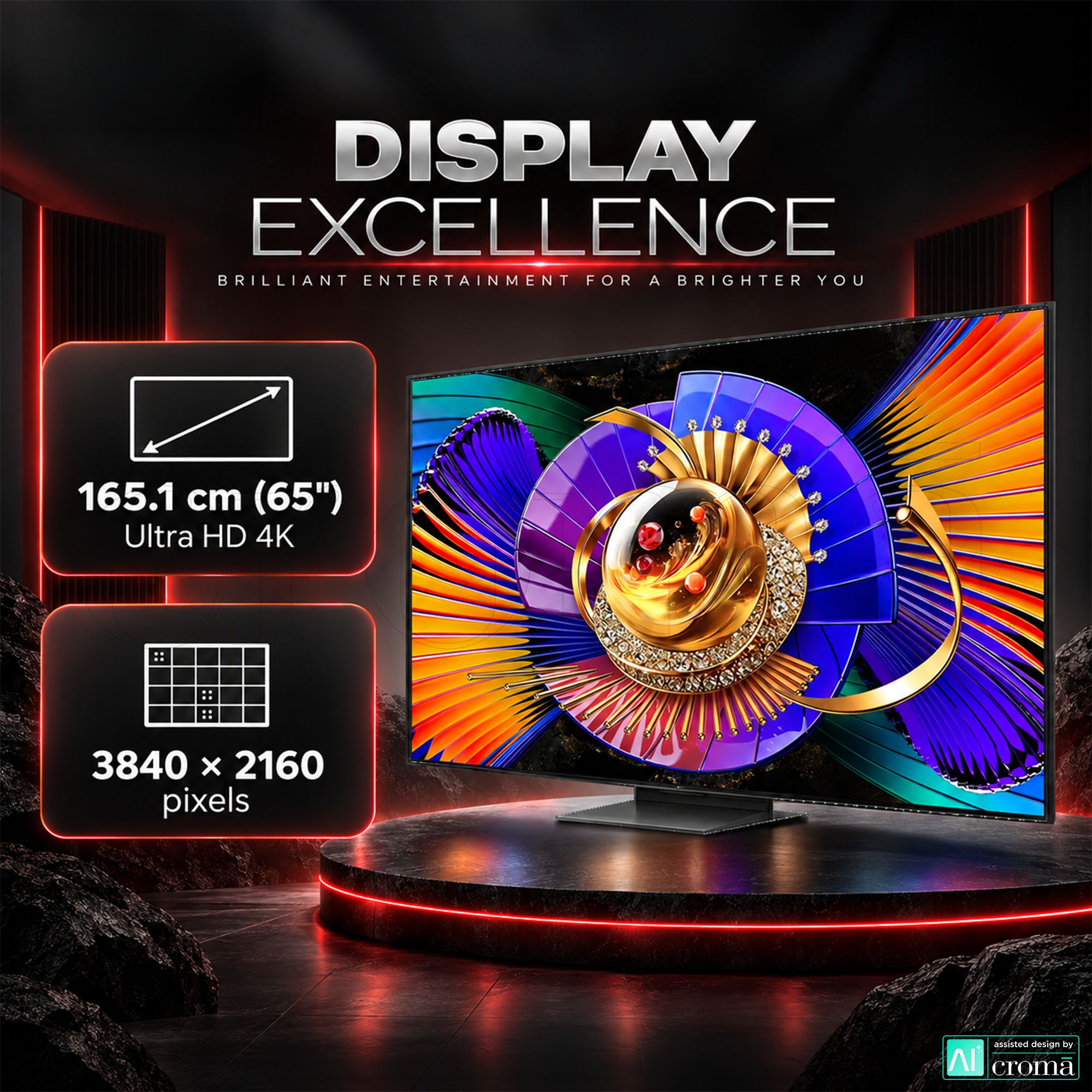 TCL C series 165.1 cm (65 inch) 2 Star SQD-Mini LED 4K Super Ultra HD Smart Google TV with Google Voice Assistant (2026 Model) TCL C series 165.1 cm (65 inch) 2 Star SQD-Mini LED 4K Super Ultra HD Smart Google TV with Google Voice Assistant (2026 Model)_3
