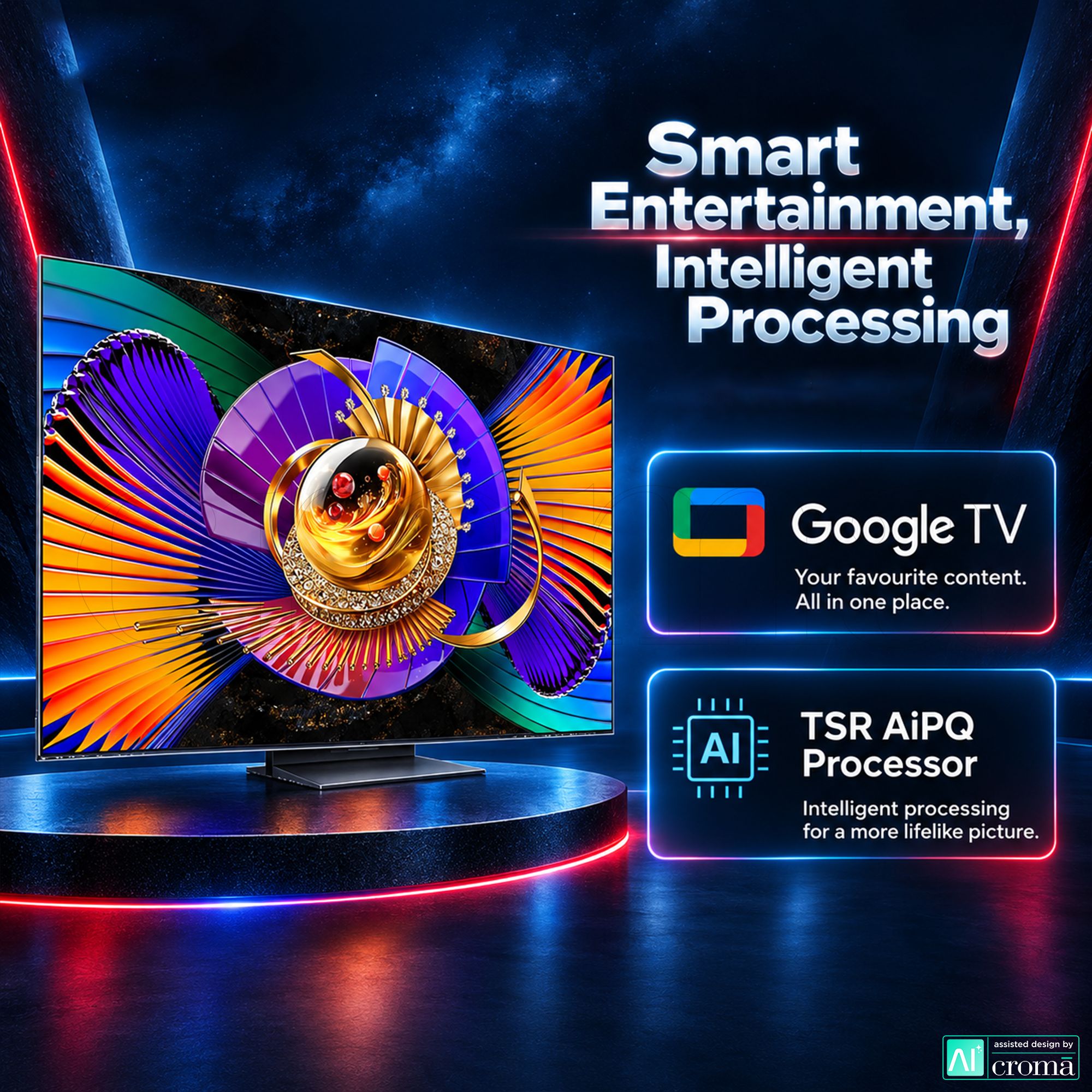 TCL C series 139.7 cm (55 inch) 1 Star SQD-Mini LED 4K Super Ultra HD Smart Google TV with Google Voice Assistant (2026 Model) TCL C series 139.7 cm (55 inch) 1 Star SQD-Mini LED 4K Super Ultra HD Smart Google TV with Google Voice Assistant (2026 Model)_5