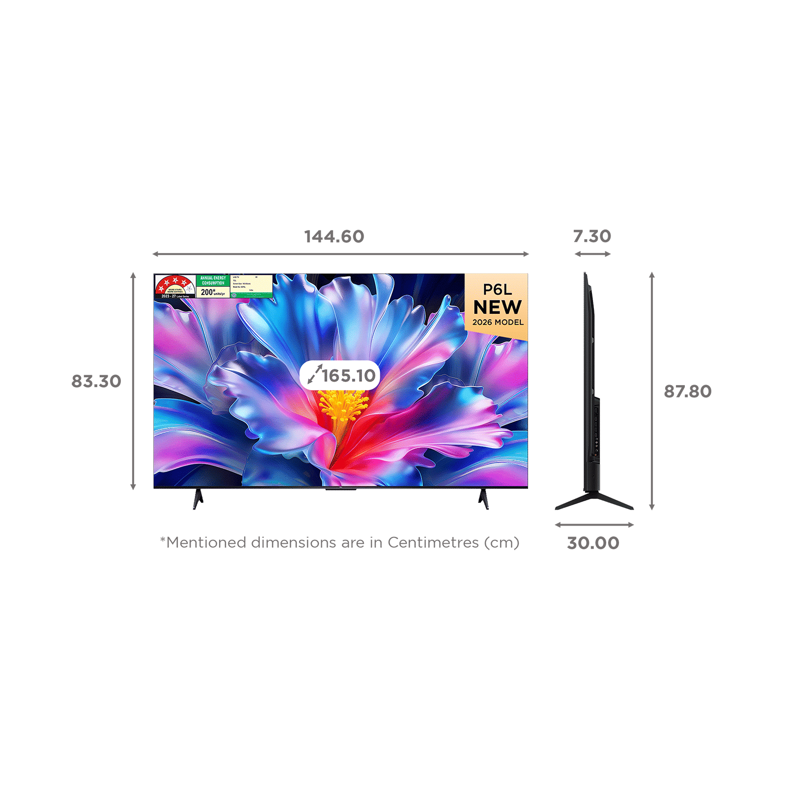 TCL P series 165.1 cm (65 inch) 4 Star LED 4K Super Ultra HD Smart Google TV with Google Voice Assistant (2026 Model) TCL P series 165.1 cm (65 inch) 4 Star LED 4K Super Ultra HD Smart Google TV with Google Voice Assistant (2026 Model)_2
