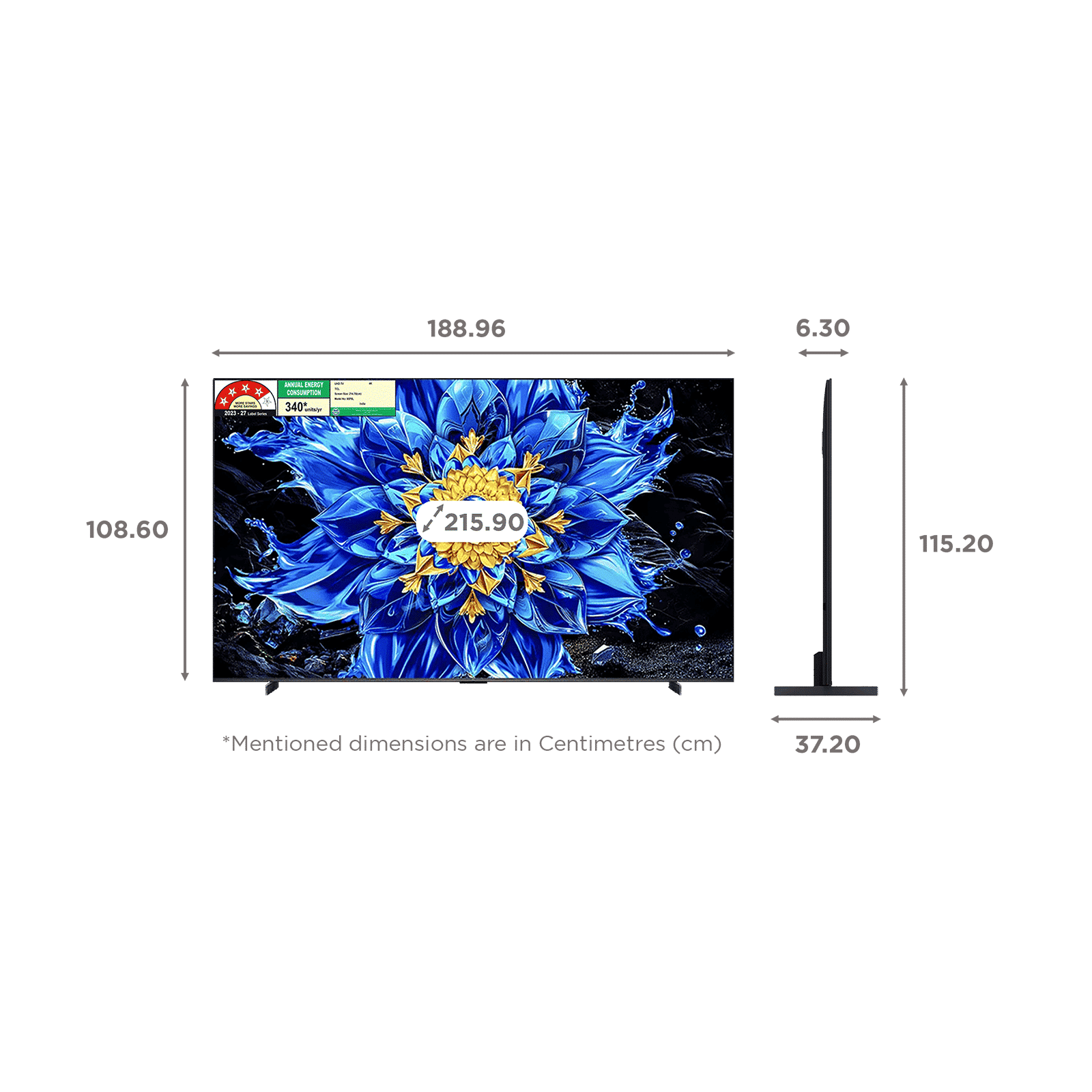 TCL P series 215.9 cm (85 inch) 4 Star QD-Mini LED Dimming & QLED 4K Super Ultra HD Smart Google TV with Google Voice Assistant (2026 Model) TCL P series 215.9 cm (85 inch) 4 Star QD-Mini LED Dimming & QLED 4K Super Ultra HD Smart Google TV with Google Voice Assistant (2026 Model)_11