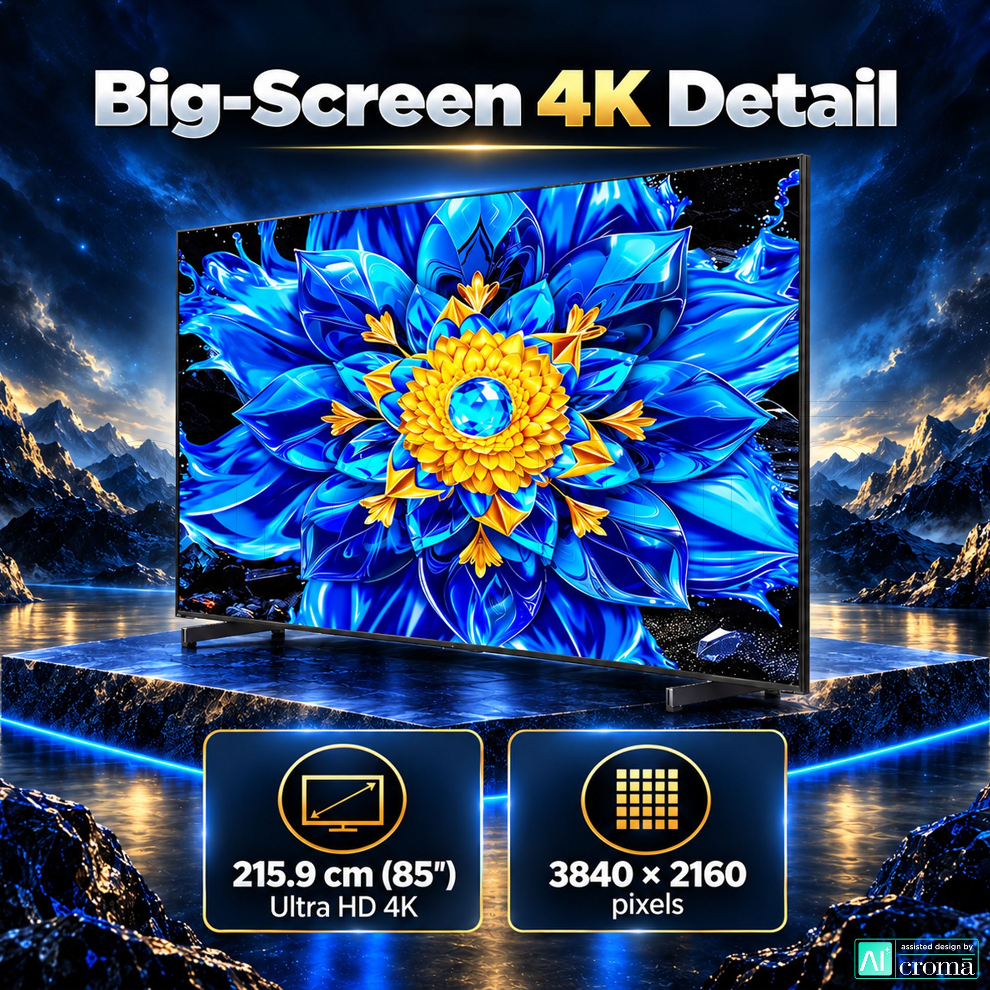 TCL P series 215.9 cm (85 inch) 4 Star QD-Mini LED Dimming & QLED 4K Super Ultra HD Smart Google TV with Google Voice Assistant (2026 Model) TCL P series 215.9 cm (85 inch) 4 Star QD-Mini LED Dimming & QLED 4K Super Ultra HD Smart Google TV with Google Voice Assistant (2026 Model)_3