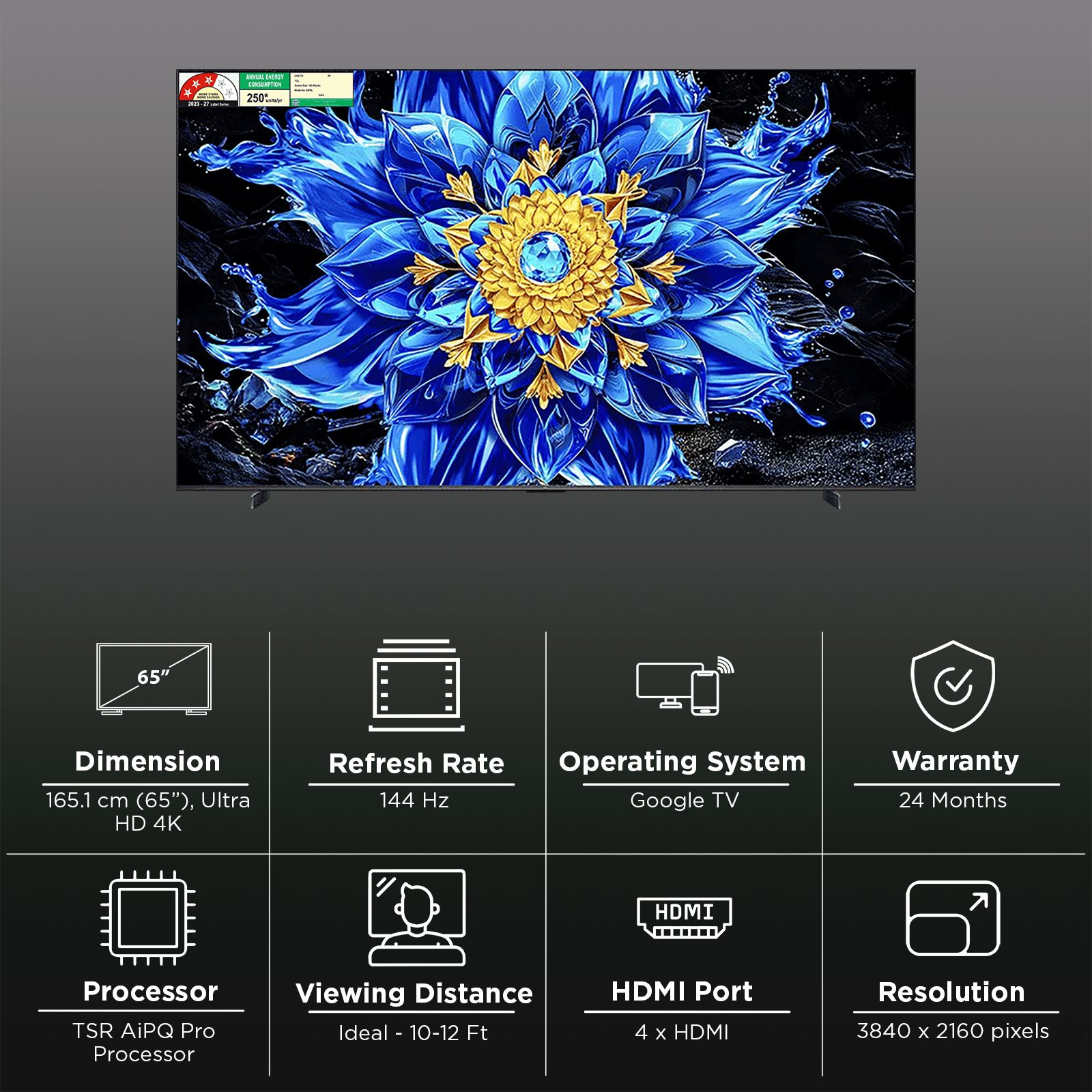 TCL P Series 165.1 cm (65 inch) 3 Star QD-Mini LED Dimming & QLED 4K Super Ultra HD Smart Google TV with Google Voice Assistant (2026 Model) TCL P Series 165.1 cm (65 inch) 3 Star QD-Mini LED Dimming & QLED 4K Super Ultra HD Smart Google TV with Google Voice Assistant (2026 Model)_3