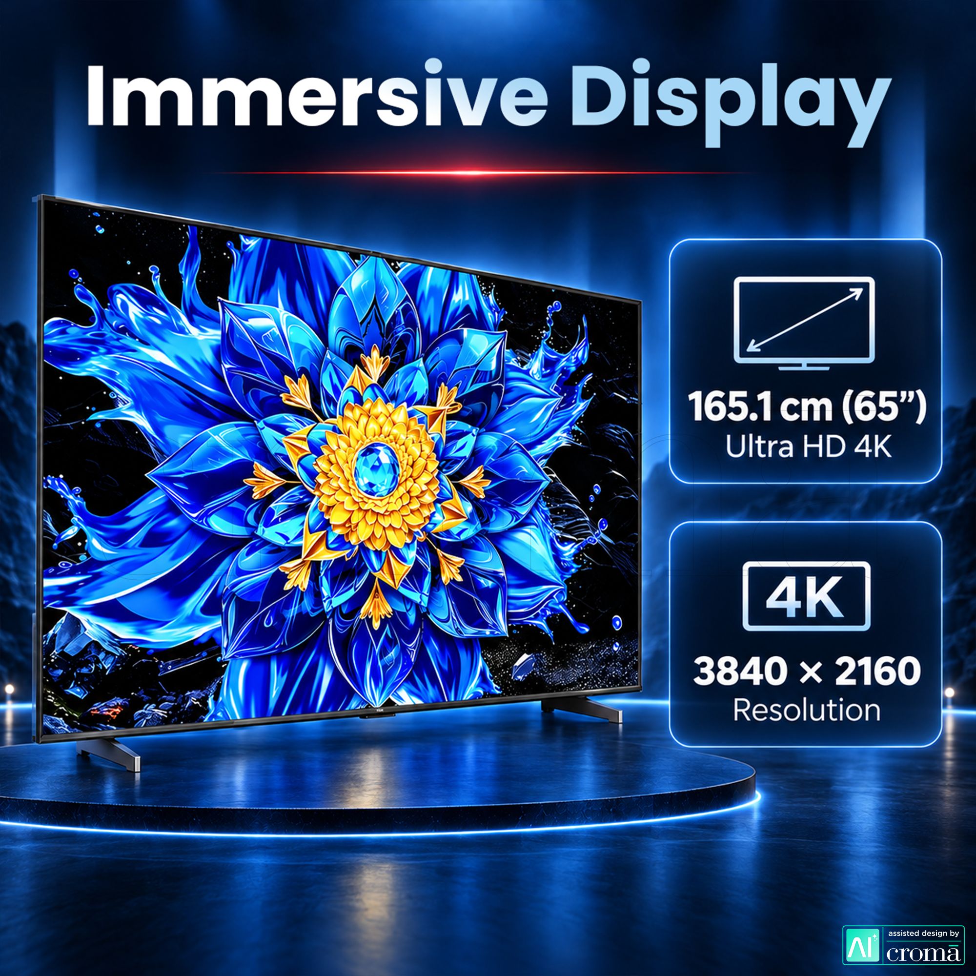 TCL P Series 165.1 cm (65 inch) 3 Star QD-Mini LED Dimming & QLED 4K Super Ultra HD Smart Google TV with Google Voice Assistant (2026 Model) TCL P Series 165.1 cm (65 inch) 3 Star QD-Mini LED Dimming & QLED 4K Super Ultra HD Smart Google TV with Google Voice Assistant (2026 Model)_2